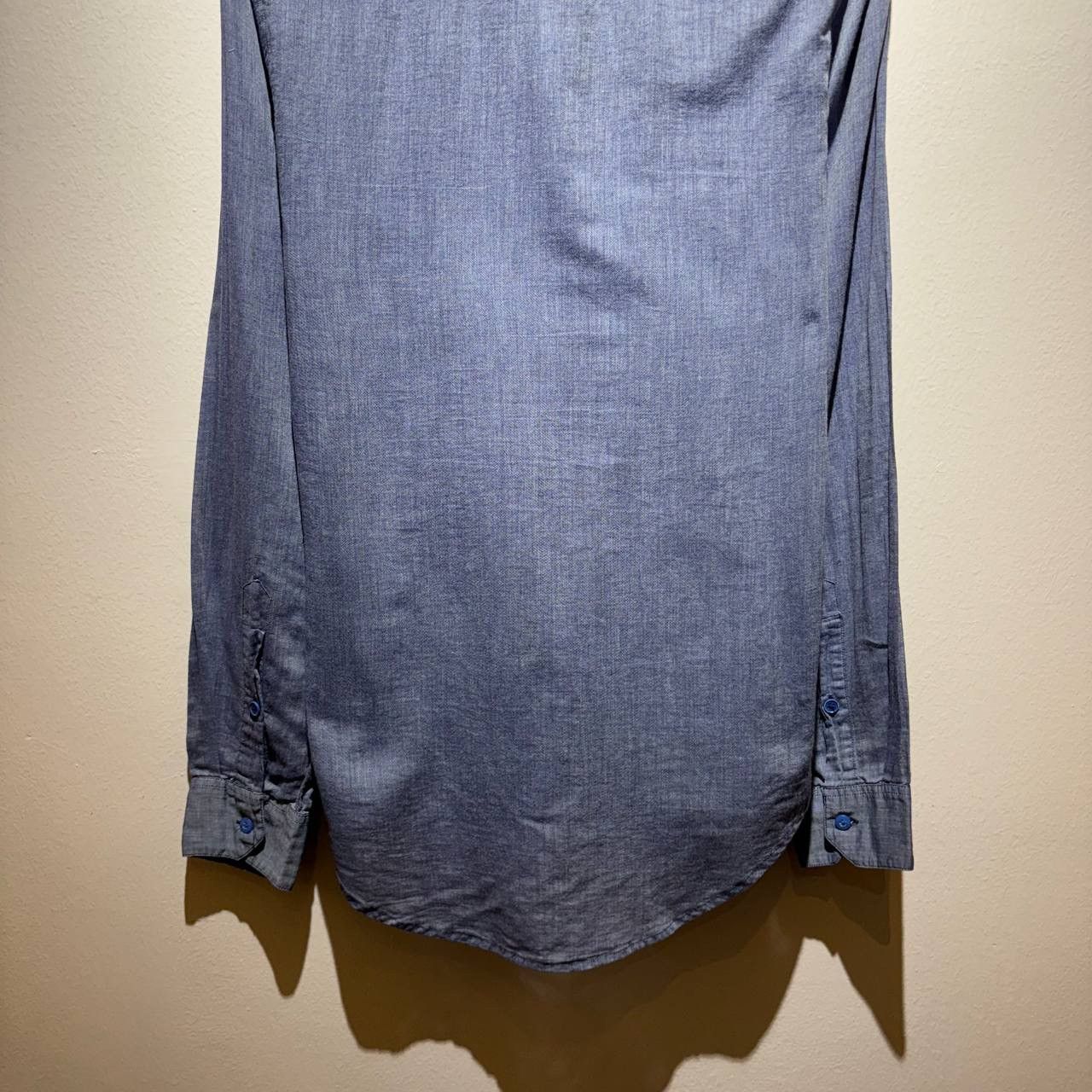 A.P.C. A.P.C Grey Japanese Linen Officer Style Shirt Size US M / EU 48-50 / 2 - 6 Thumbnail