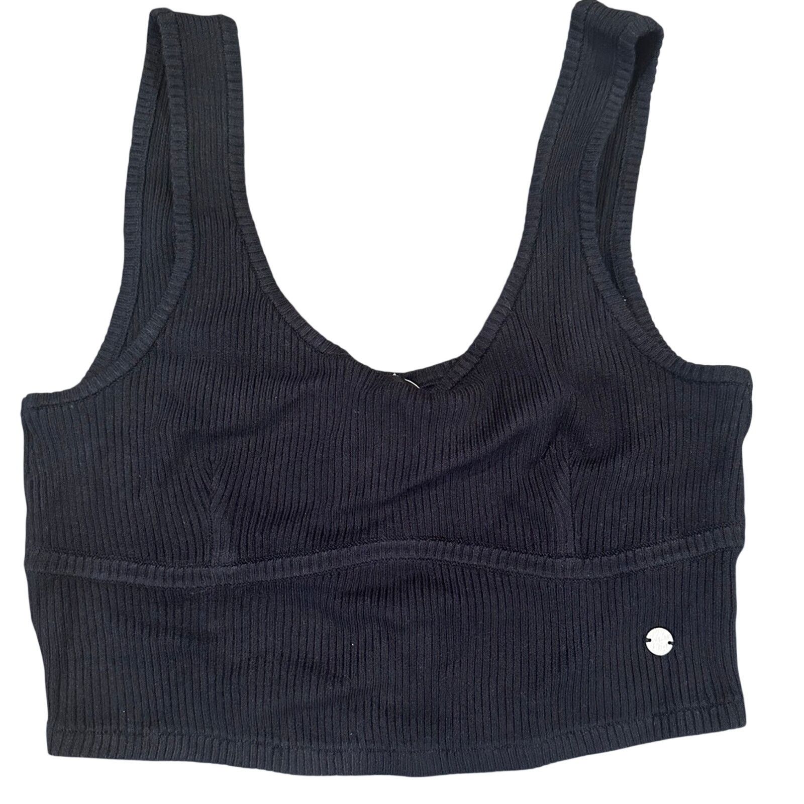 Other Roxy Women's Crop Ribbed Black Tank Top Scoop Neck XL NWT Size XL / US 12-14 / IT 48-50 - 3 Thumbnail