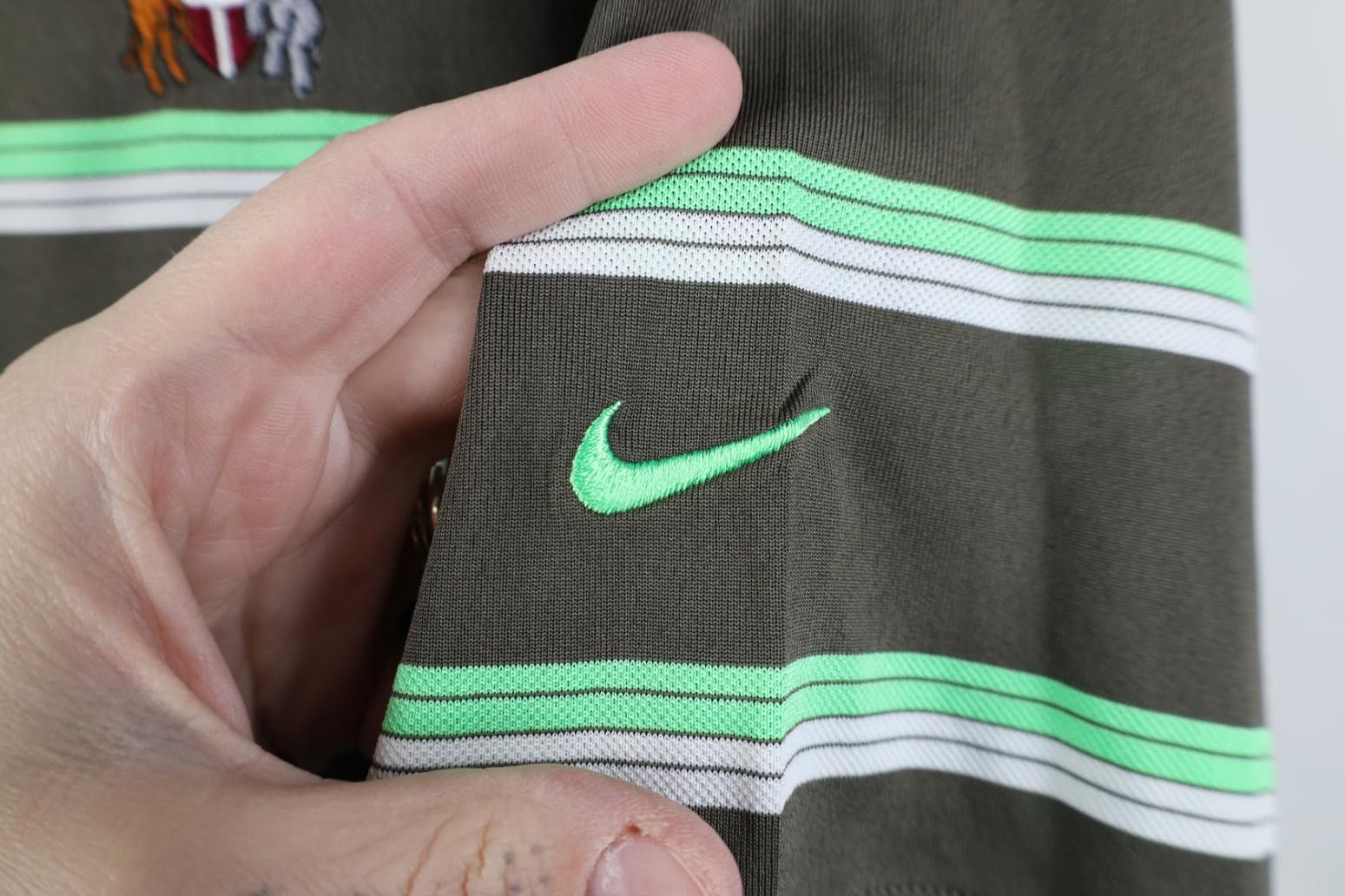 Nike Nike Golf Tour Performance Sun Faded Striped Knit Polo Size US L / EU 52-54 / 3 - 4 Thumbnail