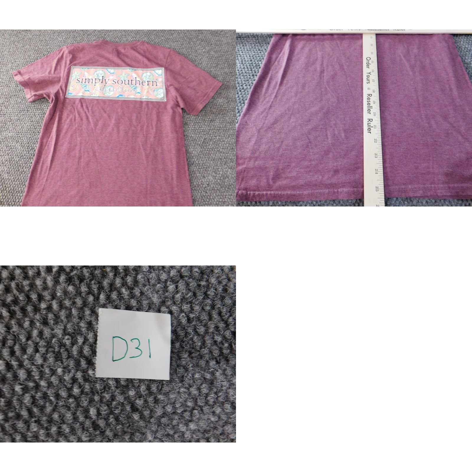 Vintage Simply Southern Shirt Men Small Purple Beach Sea Shells Graphic Tee Size US S / EU 44-46 / 1 - 8 Thumbnail