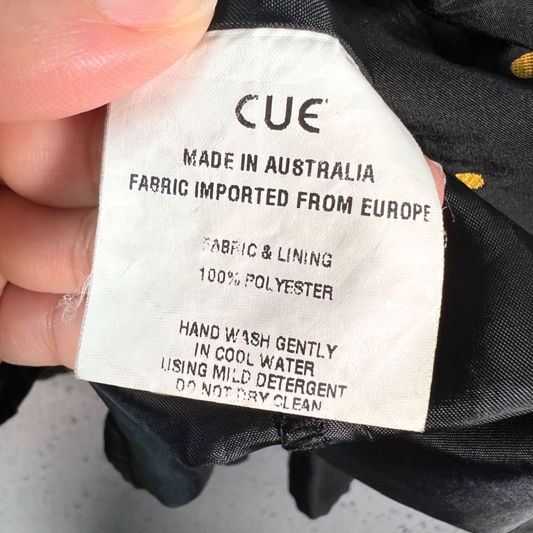 Vintage Cue Australia Womens Skirt Short A-Line Polka Dot Black & Yellow Size 8 Vintage No (Used) Size 30" / US 8 / IT 44 - 4 Thumbnail