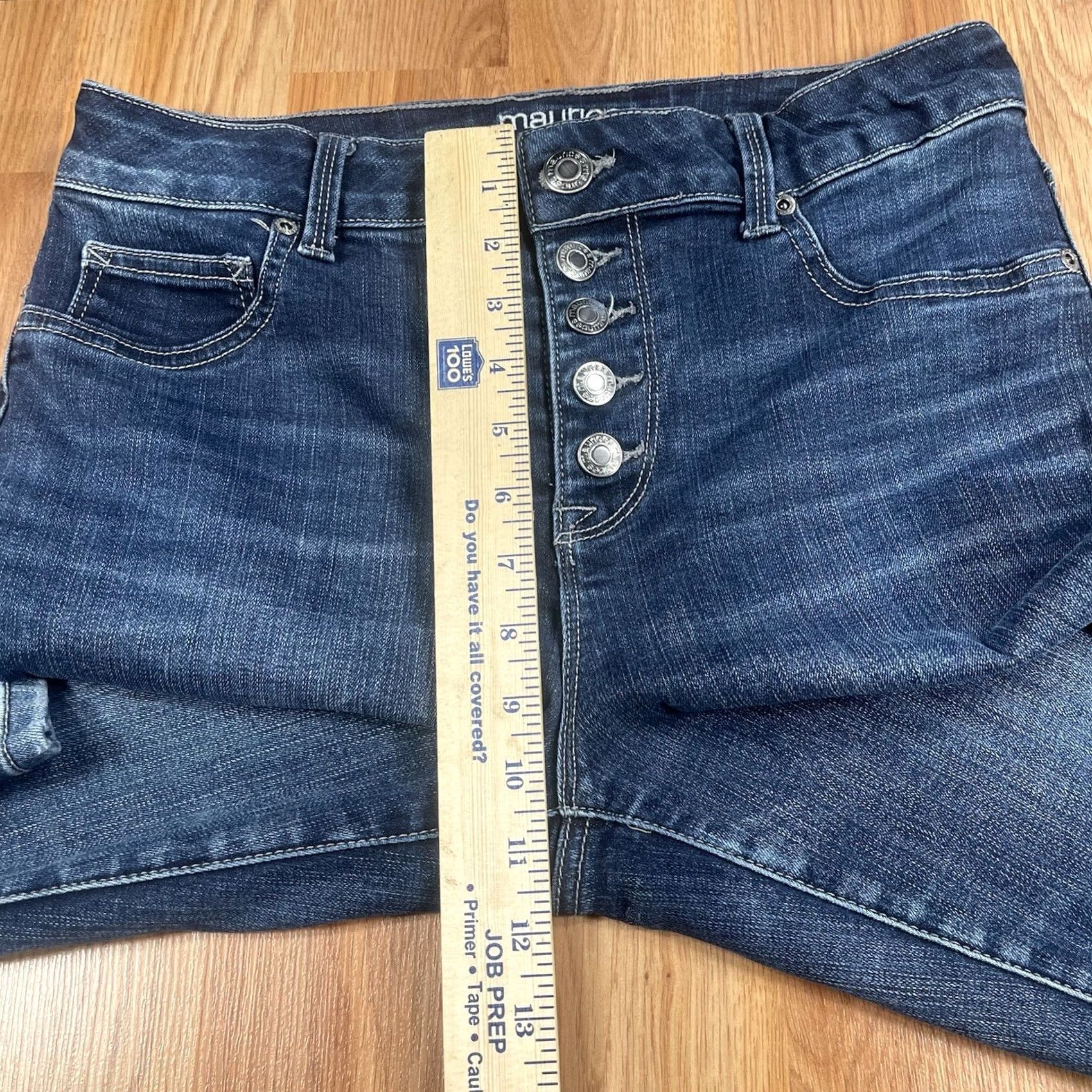 Vintage Maurices Jeans Womens Small Short Super High Rise Skinny Stretch Button Fly - Vintage Condition Size 28" / US 6 / IT 42 - 7 Thumbnail