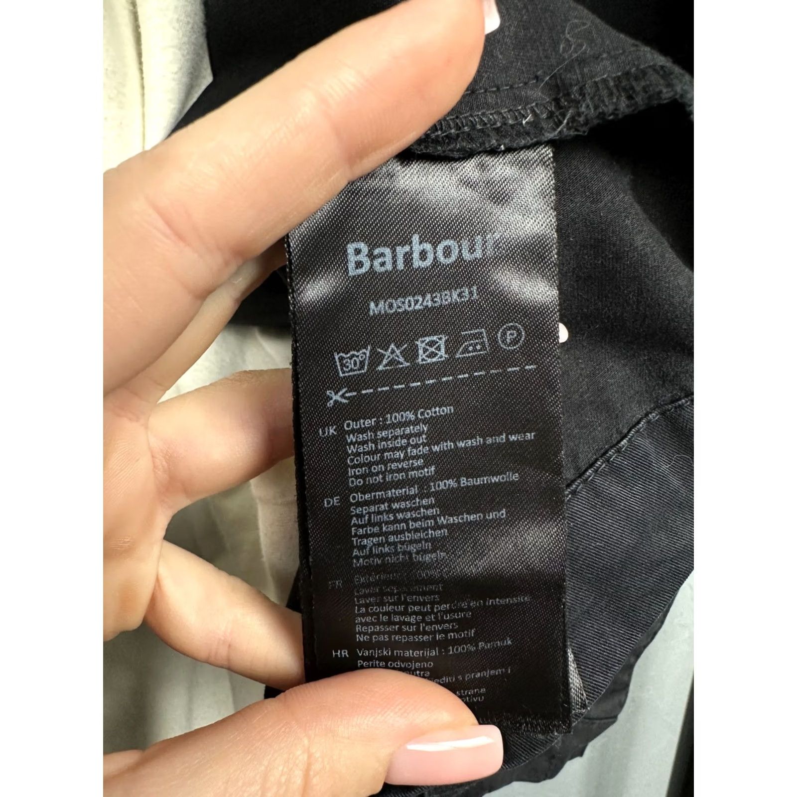 Barbour Barbour International Mens Overshirt Jacket XXL Barbour External Shell Cotton Black 2XL Jacket Mens Size US XXL / EU 58 / 5 - 5 Thumbnail