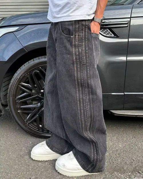 VIBE Baggy Striped Jeans Size US 30 / EU 46 - 1 Thumbnail