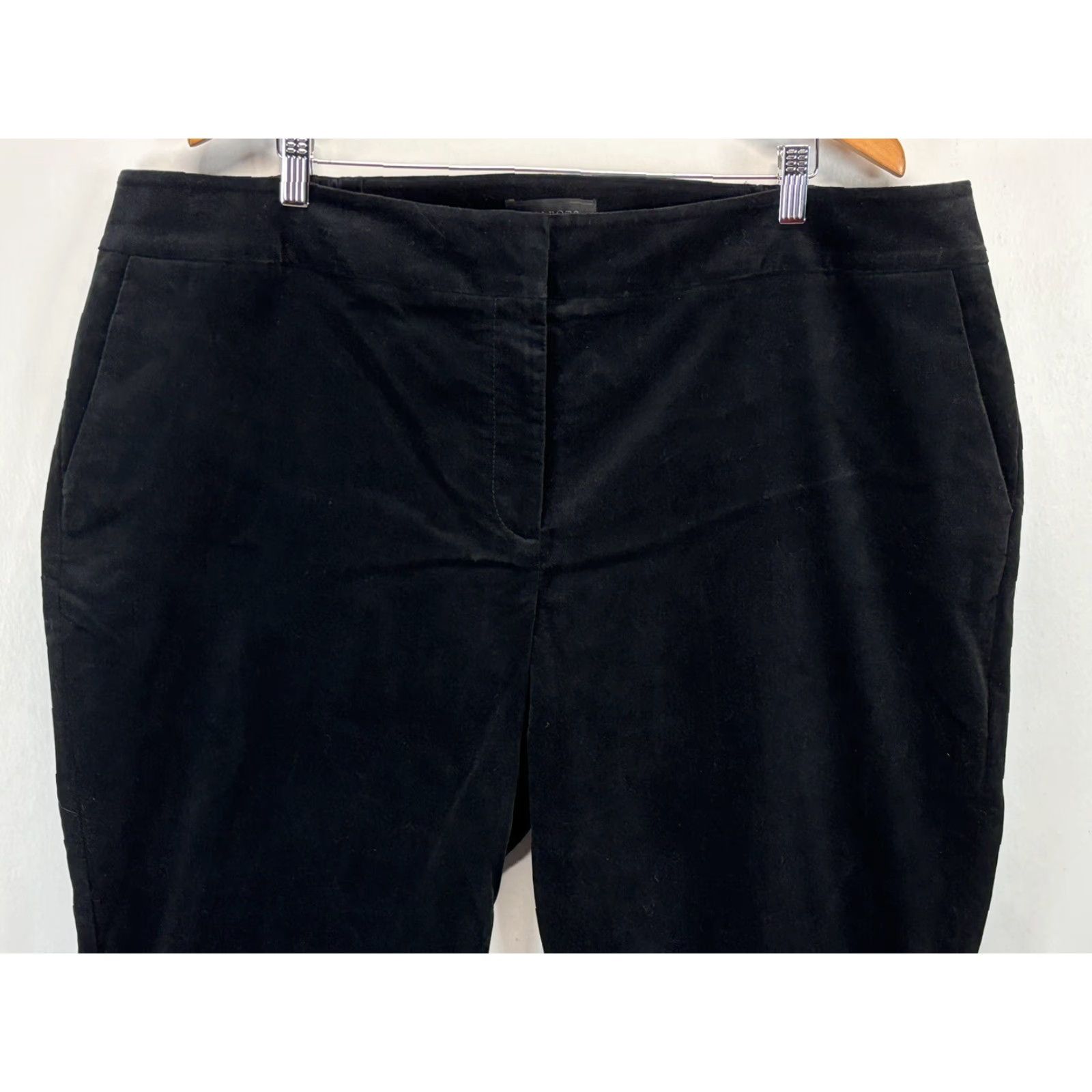 Talbots Talbots Hampshire Ankle Velvet Pants Plus Size 22W Black Women’s Size 40" / US 18 - 2 Thumbnail