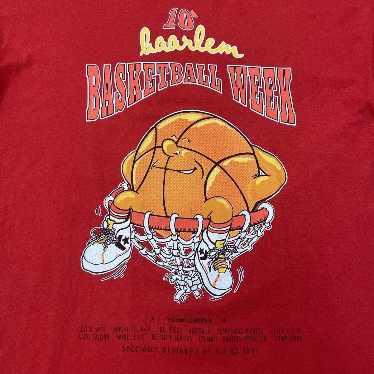 Vintage Vintage 10th Haarlem Basketball Week 1991 T-Shirt Size XL Size US XL / EU 56 / 4 - 5 Thumbnail