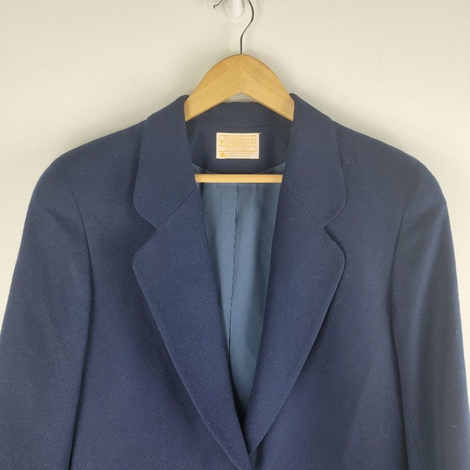 Pendleton Vintage Pendleton One Button Virgin Wool Blazer Blue 12 Size XL / US 12-14 / IT 48-50 - 3 Thumbnail