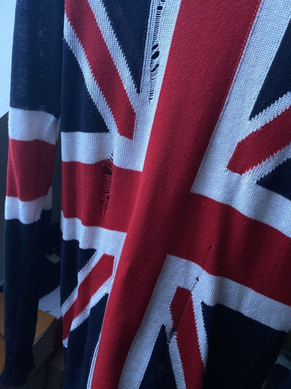 Balmain ss16 runway balmain union jack distressed sweater Size US M / EU 48-50 / 2 - 5 Thumbnail
