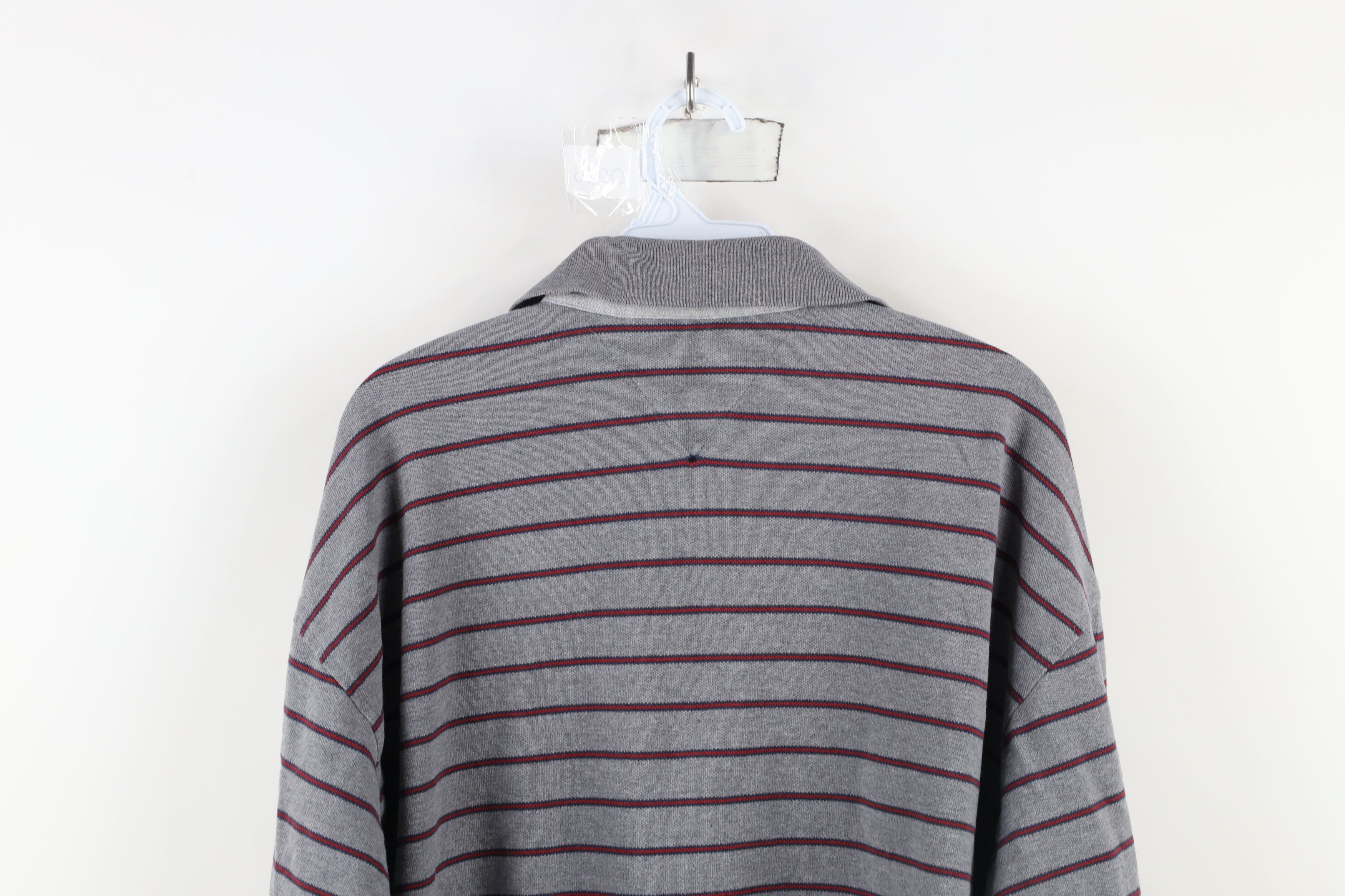 Tommy Hilfiger × Vintage Vintage 90s Tommy Hilfiger Striped Long Sleeve Rugby Polo Size US XXL / EU 58 / 5 - 14 Thumbnail