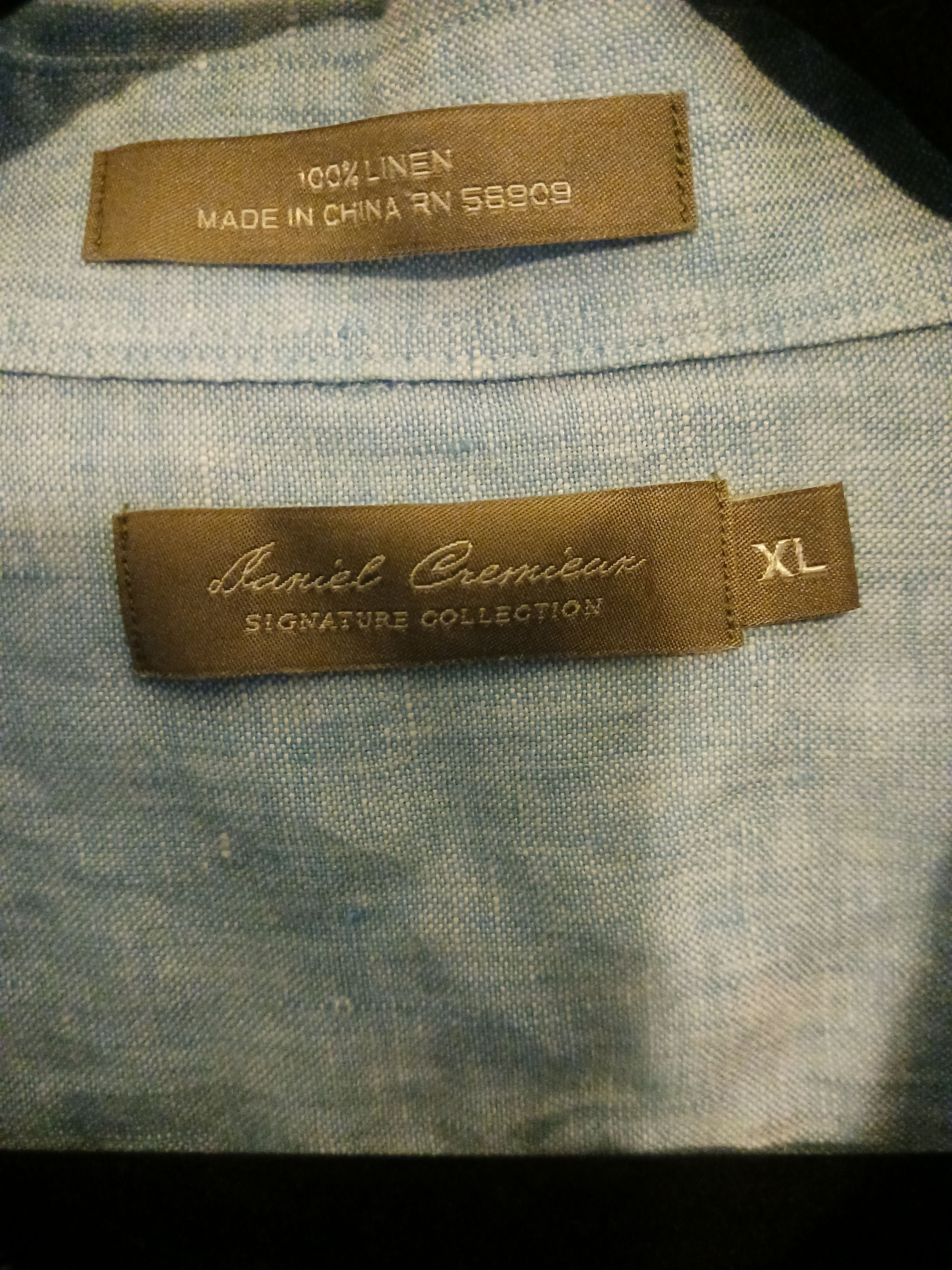 Daniel Cremieux 100% Linen Long Sleeve Shirt Size US XL / EU 56 / 4 - 3 Thumbnail