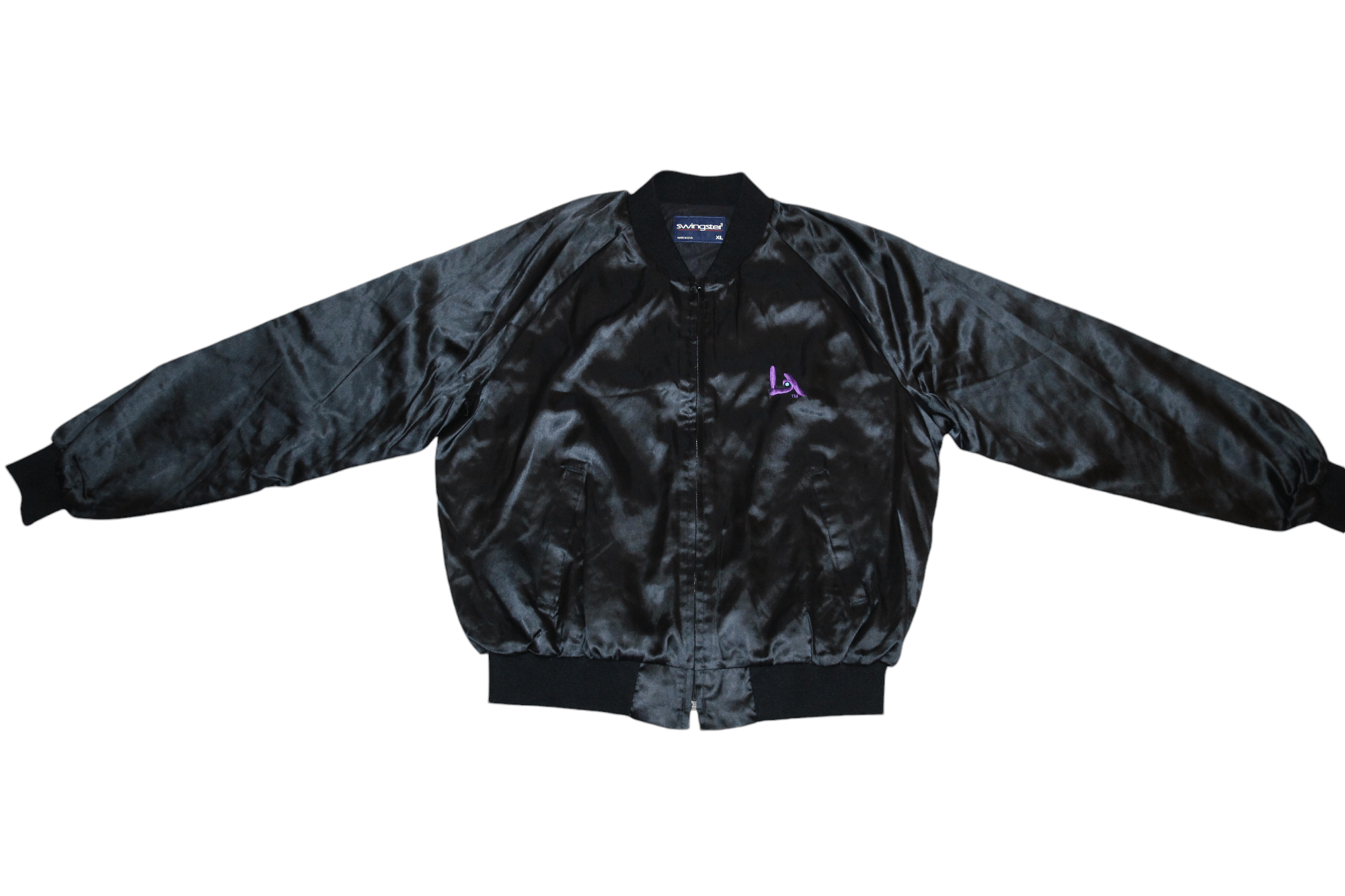 Vintage VTG Swingster L.A. on Location atlas satin bomber jacket Size US XL / EU 56 / 4 - 4 Thumbnail