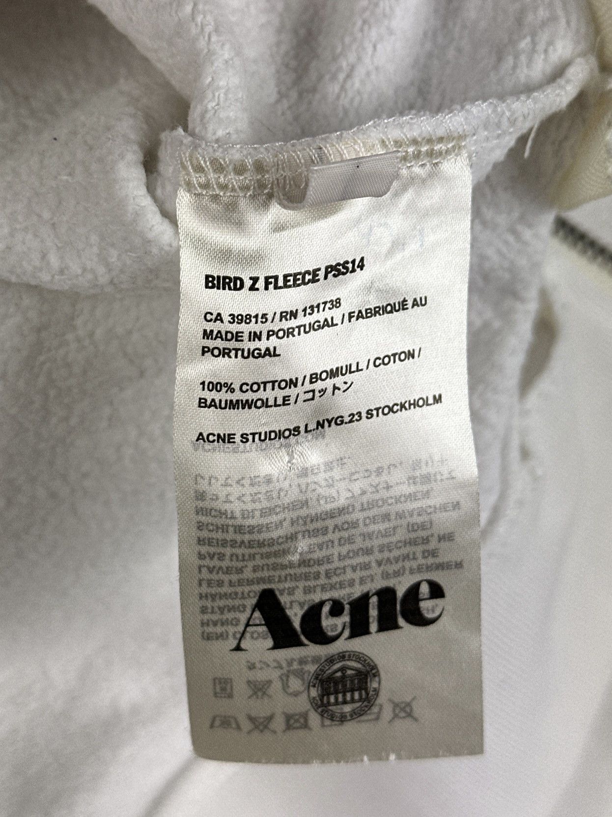 Acne Studios Acne Studios Bird Z Fleece PSS14 Cropped Crewneck Sweatshirt Size S / US 4 / IT 40 - 13 Thumbnail