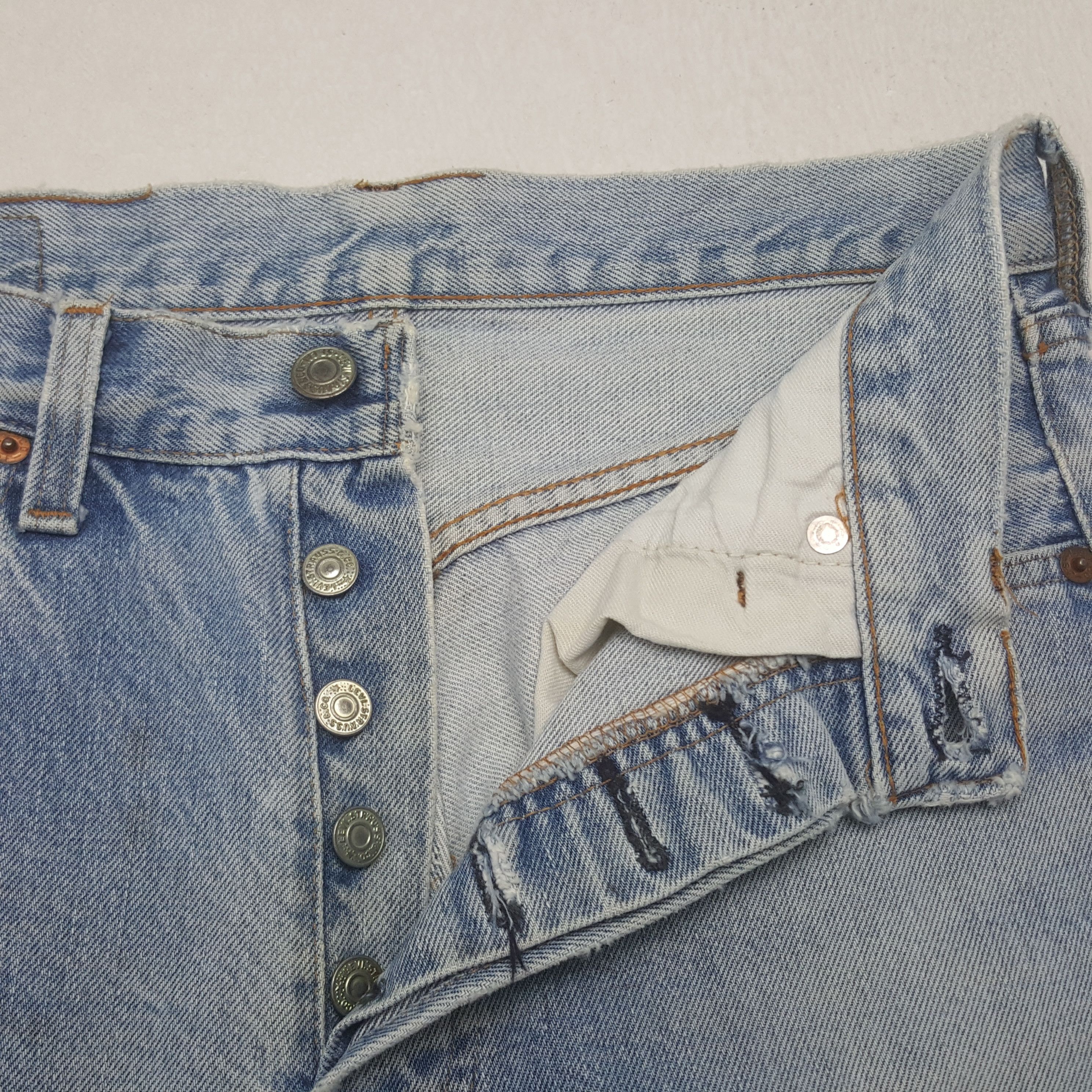 Levi's Vintage Levi's 501 Selvedge Grunge Denim Jeans C297N11 Size US 28 / EU 44 - 8 Thumbnail