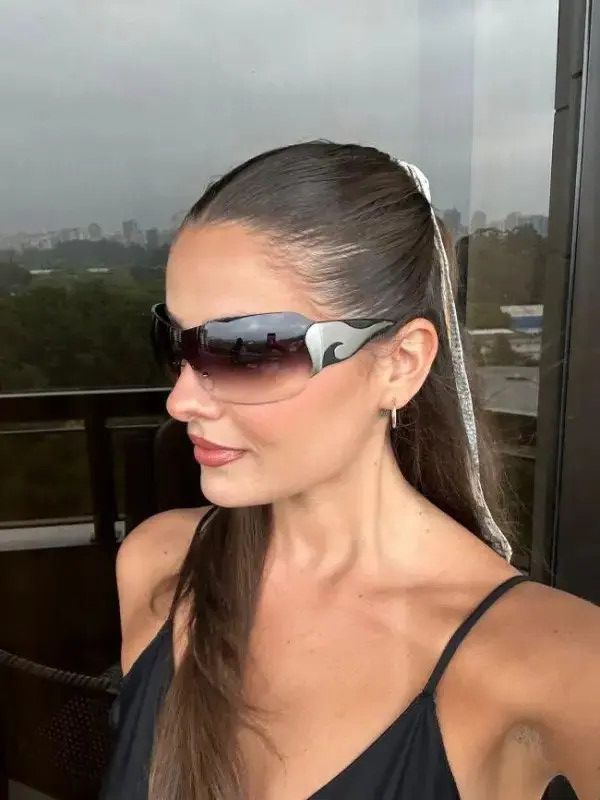 PRADA Sunglasses Shield Wrap Mask Sport Symbole Red Tab