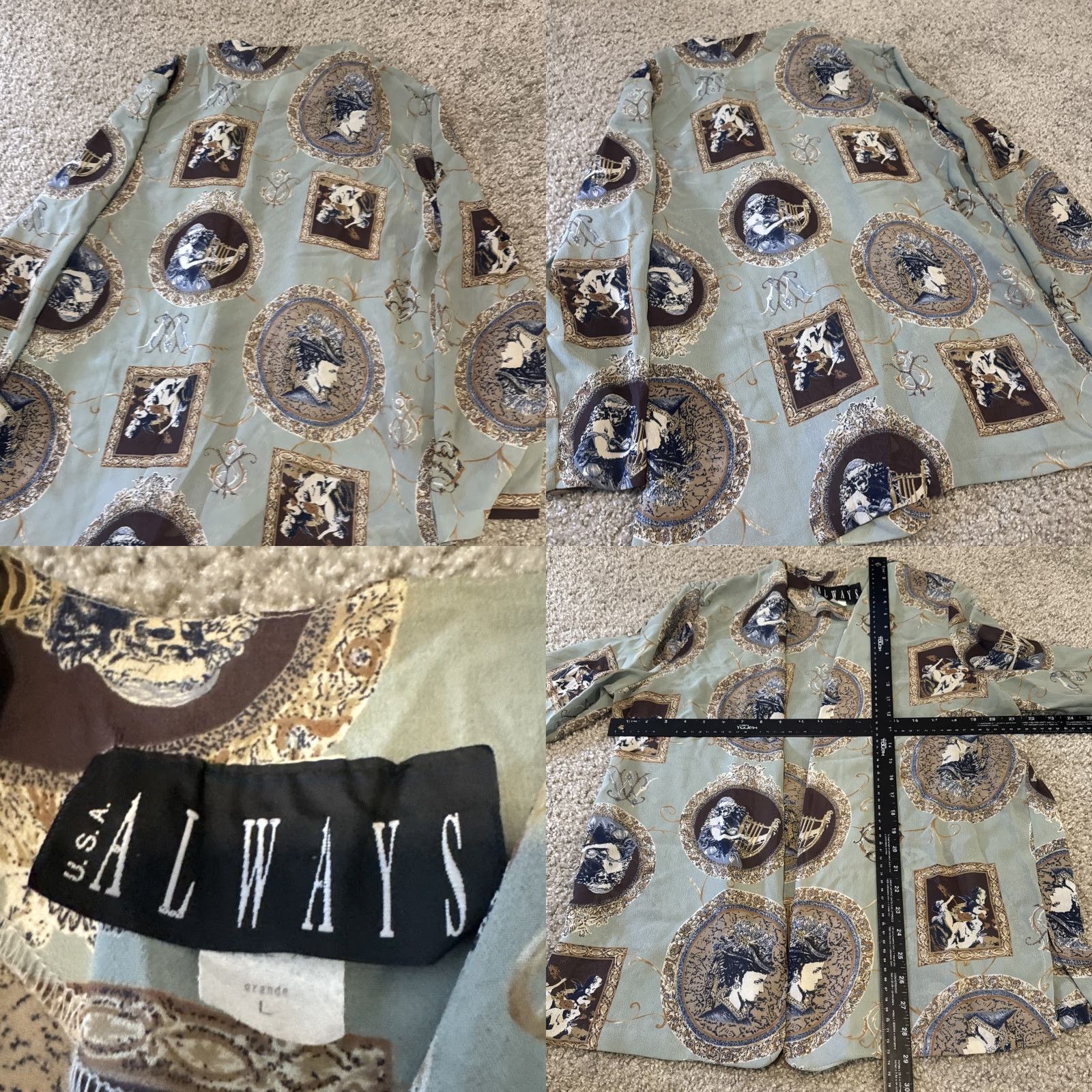 Vintage VINTAGE Always USA Women’s Blouse Size L / US 10 / IT 46 - 8 Thumbnail