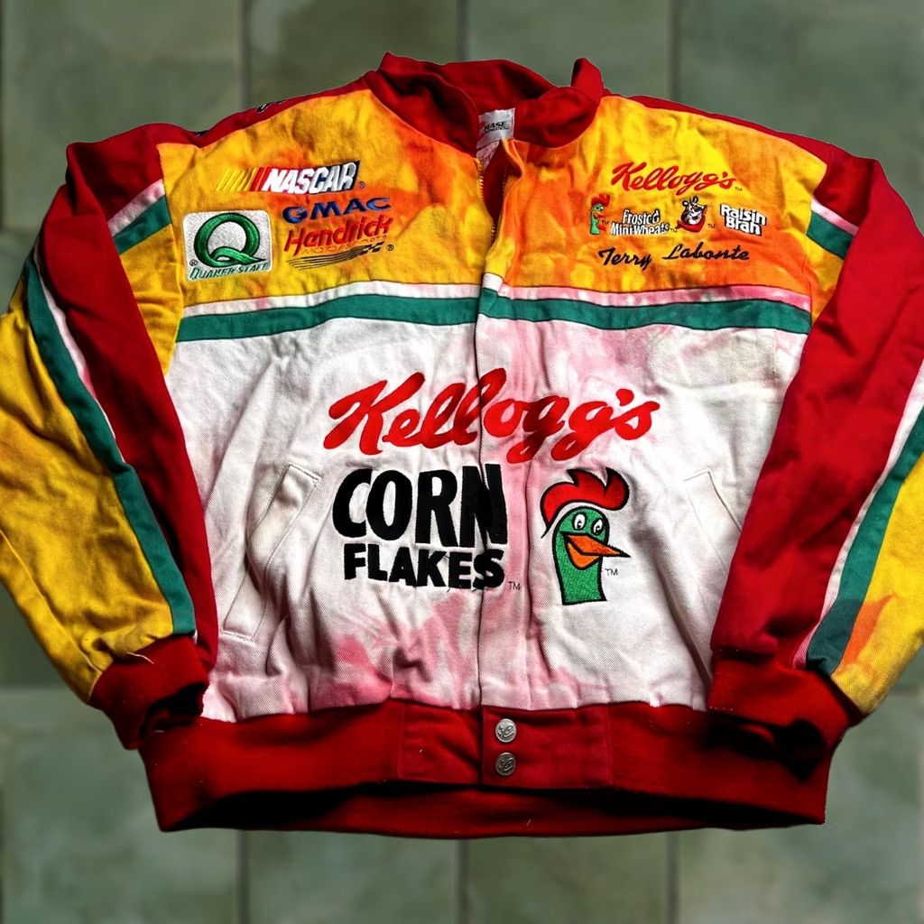 Chase Authentics VINTAGE Chase Authentics NASCAR Jacket Large Kelloggs Corn Flakes Terry Labonte Racing Mens Size US L / EU 52-54 / 3 - 1 Thumbnail