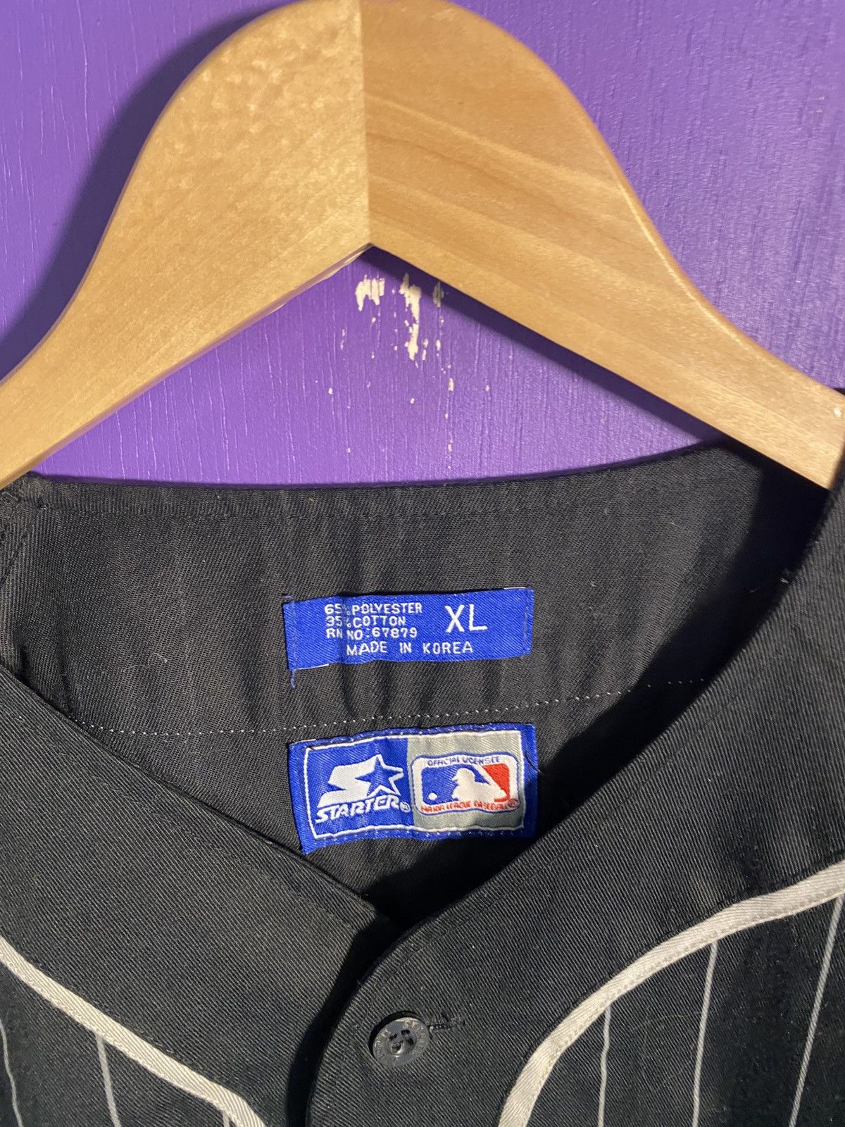 Starter Vintage 90s Starter Chicago white sox pinstripe jersey Size US XL / EU 56 / 4 - 4 Thumbnail