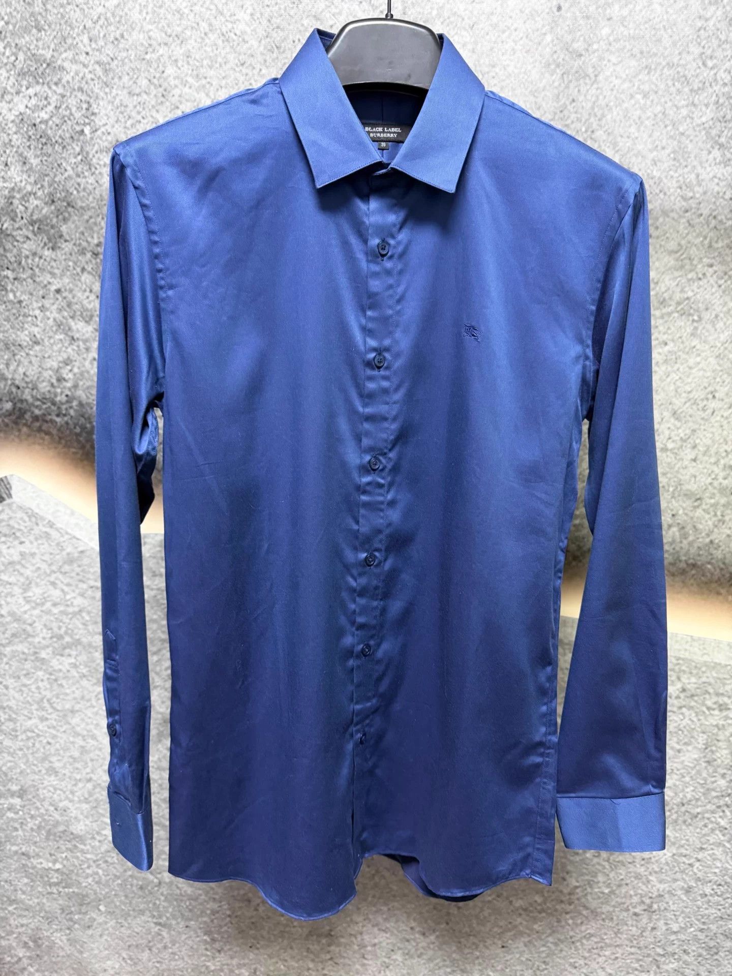 Burberry Burberry Black Label Men's Navy Long Sleeve Shirt 39 Size US XXS / EU 40 - 1 Thumbnail