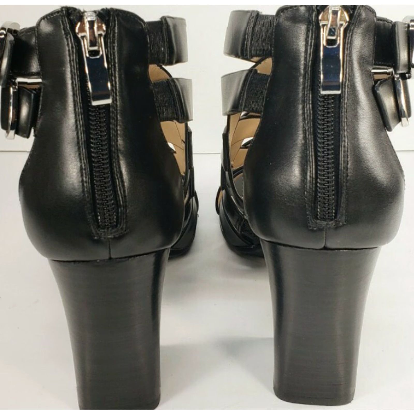 Vintage The Limited Brooklyn High Heel Women's Strappy Open Toe Sandal Black Leather Size 9M Zip Size US 9 / IT 39 - 6 Thumbnail