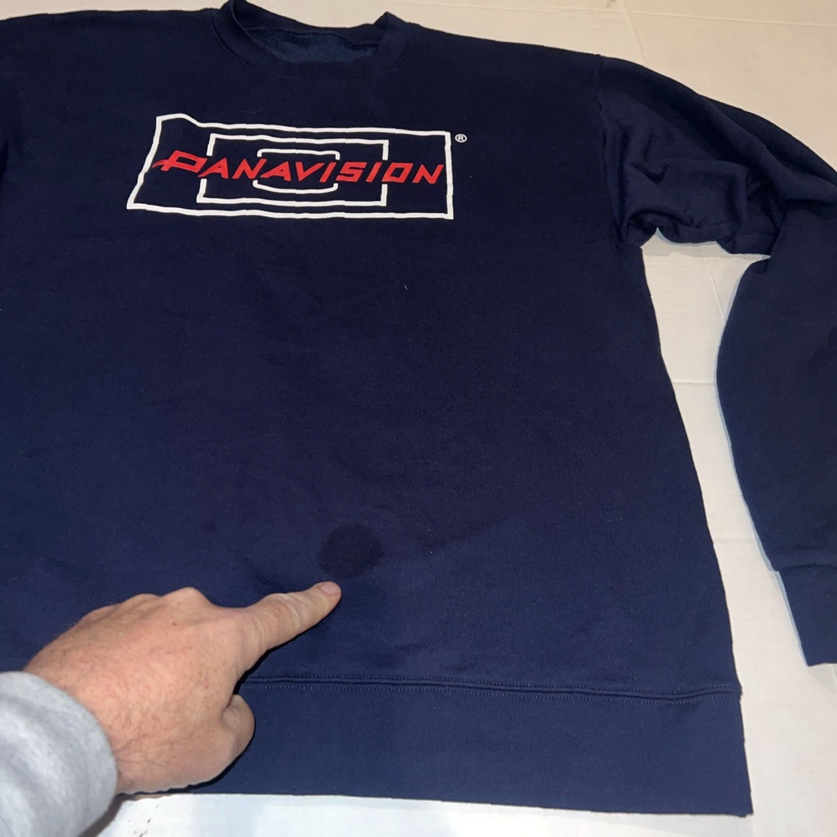 Logo 7 VINTAGE 90s PANAVISION Sweatshirt Blue Medium Long Sleeve Mens Realistic Film Maker Logo Promo Sweatshirt Size US M / EU 48-50 / 2 - 4 Thumbnail