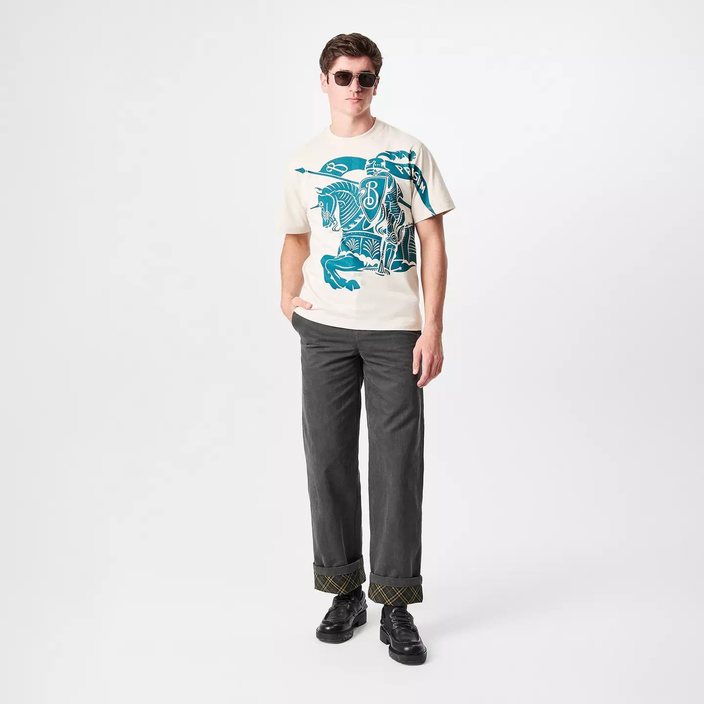 Burberry o1g2r1mq0426 Ekd T-Shirt in Ivory Size US S / EU 44-46 / 1 - 6 Thumbnail