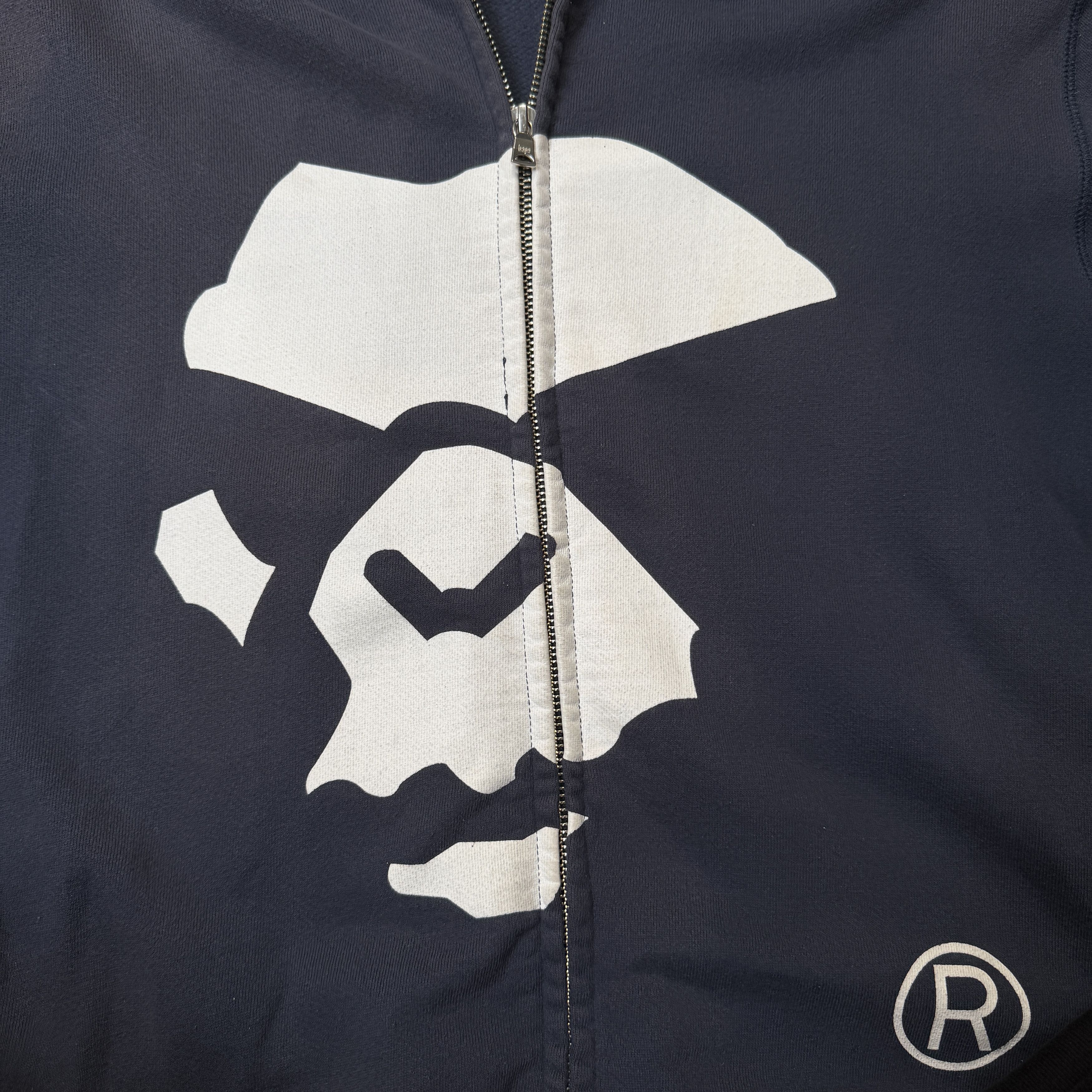 Bape BAPE Ape Mad Face Zip Up Hoodie Navy Size US L / EU 52-54 / 3 - 3 Thumbnail