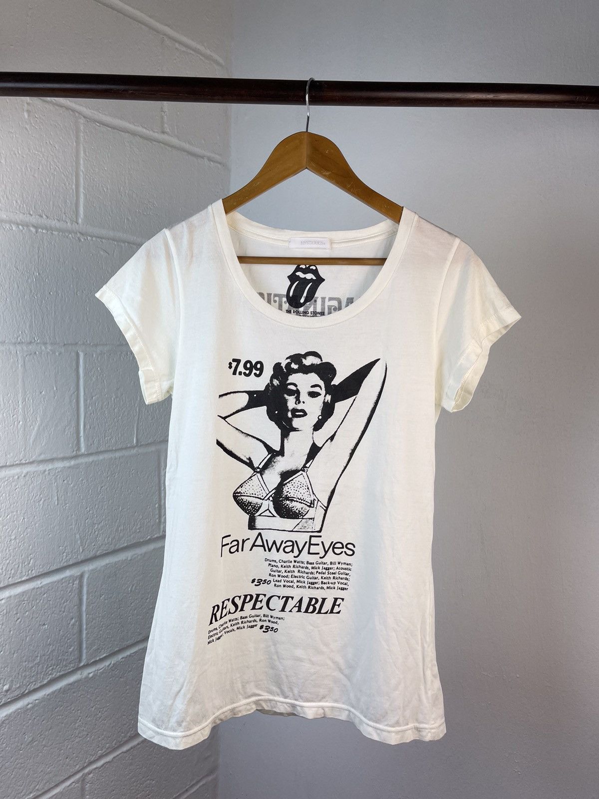 image of Hysteric Glamour X Rolling Stone Marilyn Monroe Print Tee in White, Women's (Size Small)