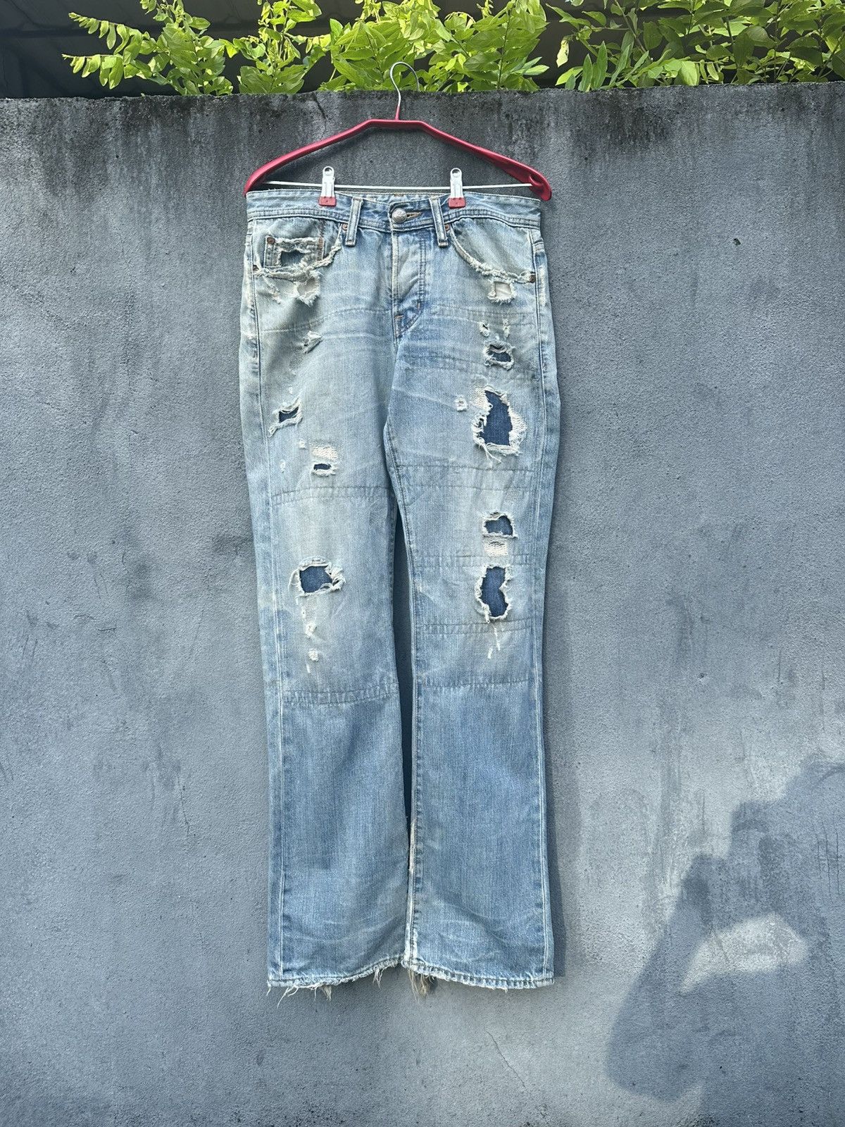 AG Adriano Goldschmied 👹Vintage THRASHED AG Adriano Goldschmeid Baggy Jeans Size US 30 / EU 46 - 3 Thumbnail
