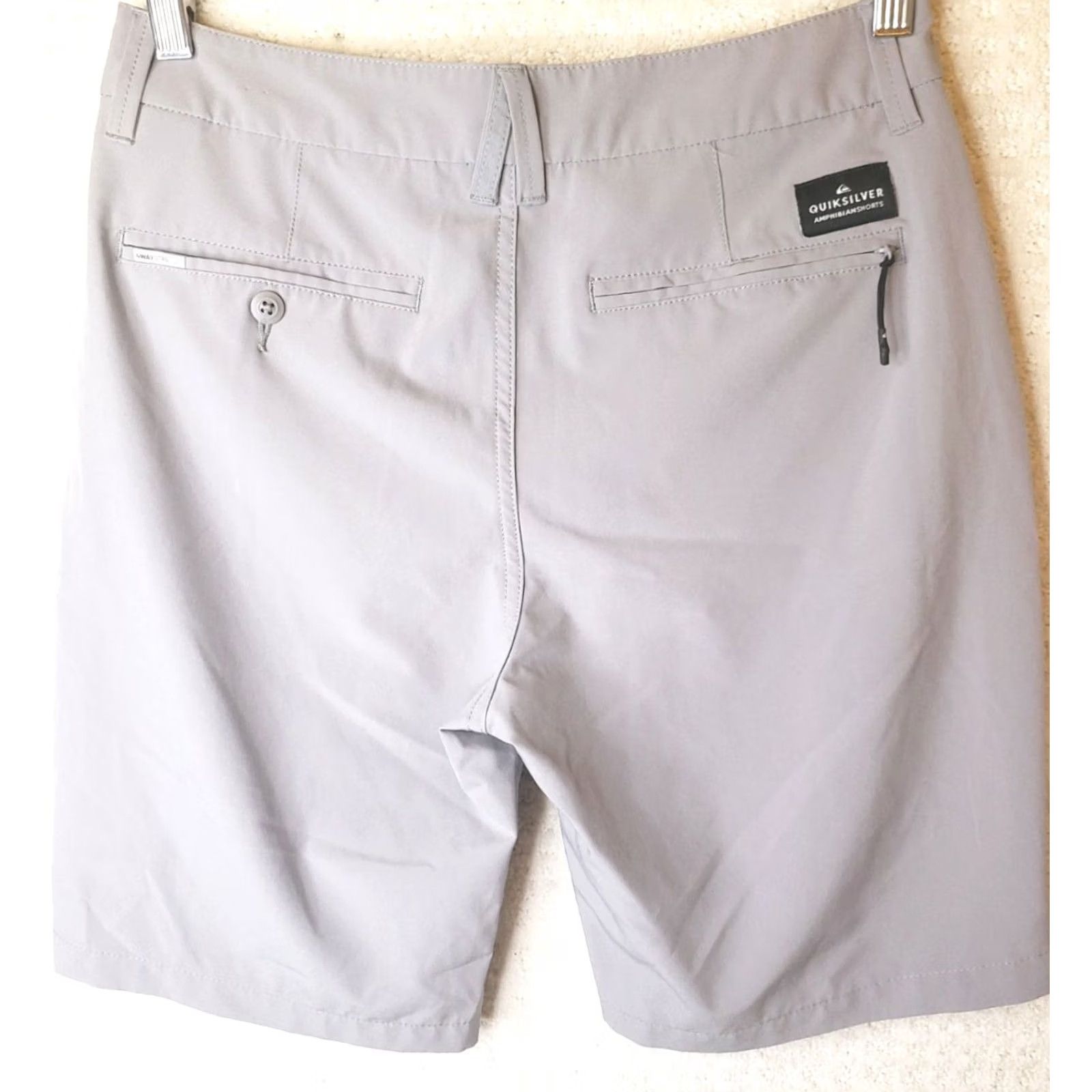 Vintage Hybrid Amphibian Shorts Mens 28" Bottom Regular Gray Solid UV-Protection Quick Dry Stretch Swimming Surf Beach Boating Casual Land or Water Use Mens Size US 28 / EU 44 - 7 Thumbnail