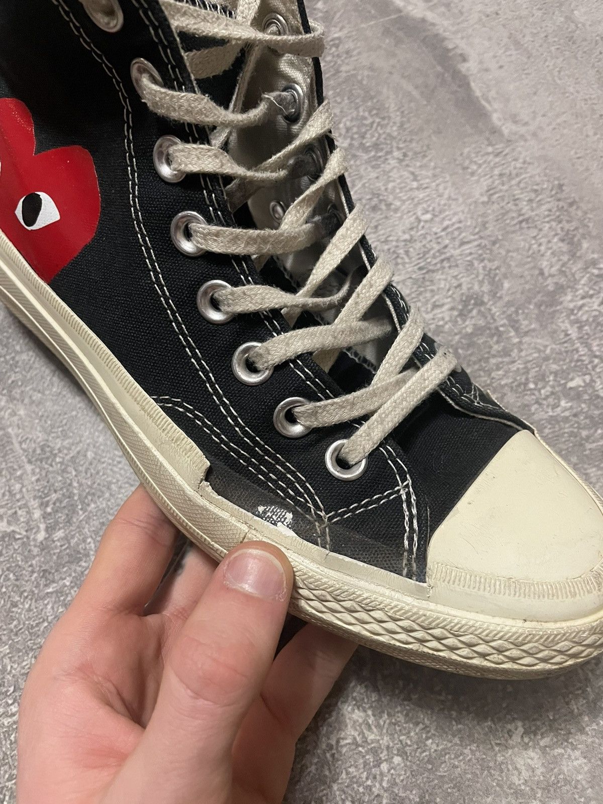 Comme des Garcons × Converse × Vintage Comme Des Garcons CDG PLAY X Converse Chuck Taylor High 39 Size US 6 / EU 39 - 14 Thumbnail