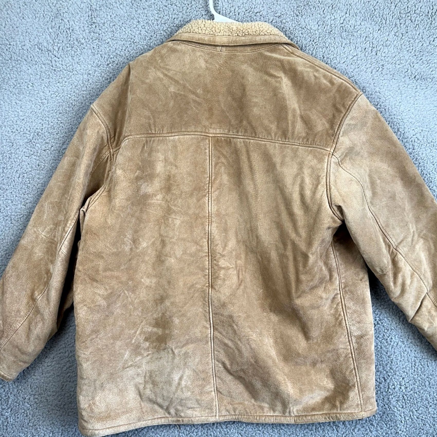 Vintage Arcadia Leather Jacket Mens Medium Tan Long Sleeve Outdoor Pockets Sherpa Lined Size US M / EU 48-50 / 2 - 3 Thumbnail