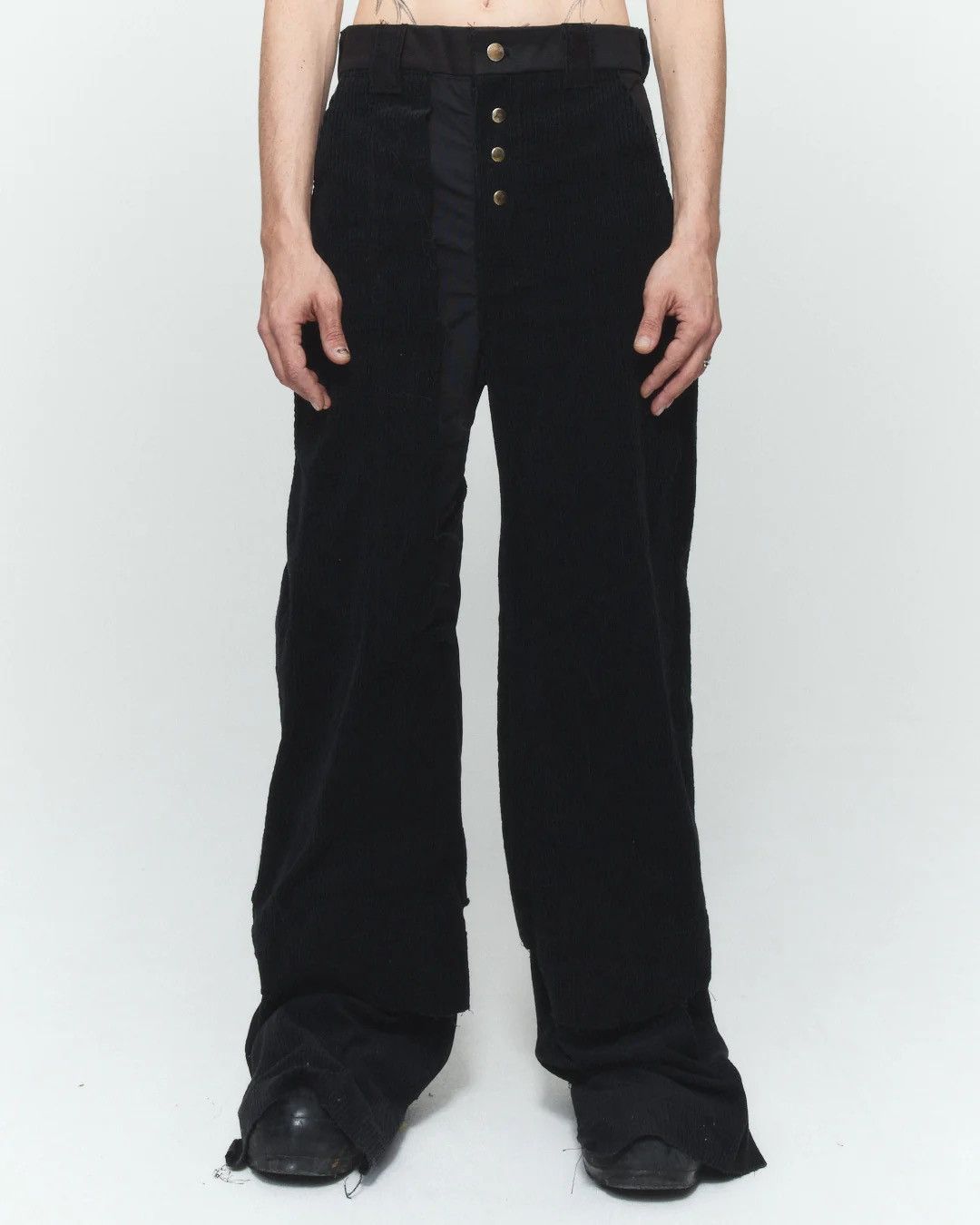 Rick Owens Swampgod Stovel Wide Black Pants Size US 31 - 1 Thumbnail