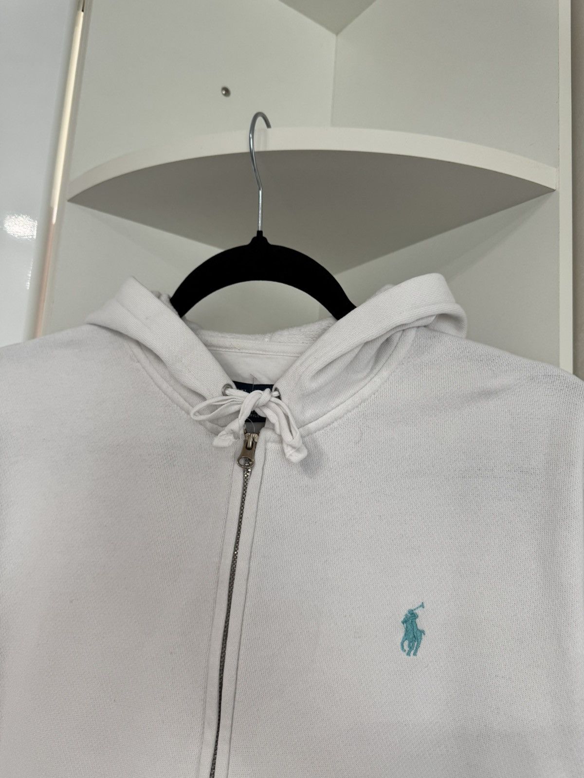 Polo Ralph Lauren Polo Ralph Lauren Zip Up White Hoodie Size M / US 6-8 / IT 42-44 - 4 Thumbnail