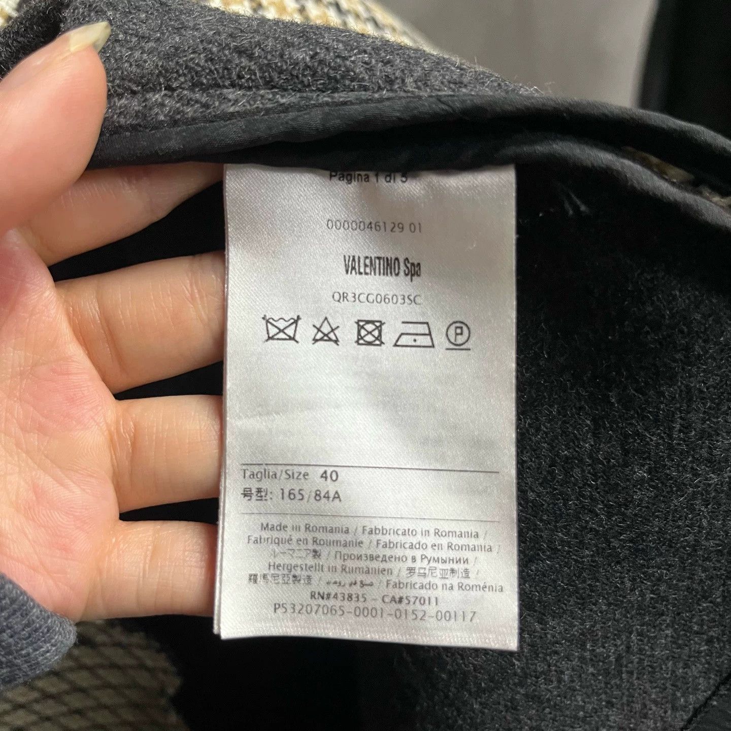 Valentino Valentino Check Lapel Coat Size US XXS / EU 40 - 4 Thumbnail