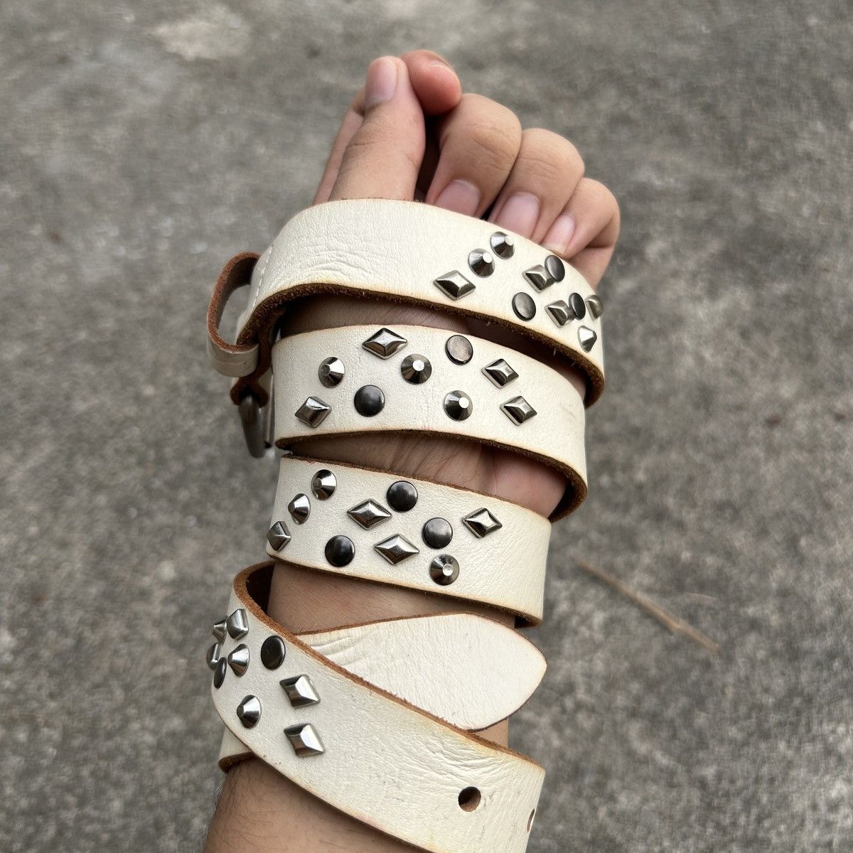 Vintage Vintage studded leather belt (Kapital Style) Size ONE SIZE - 2 Thumbnail