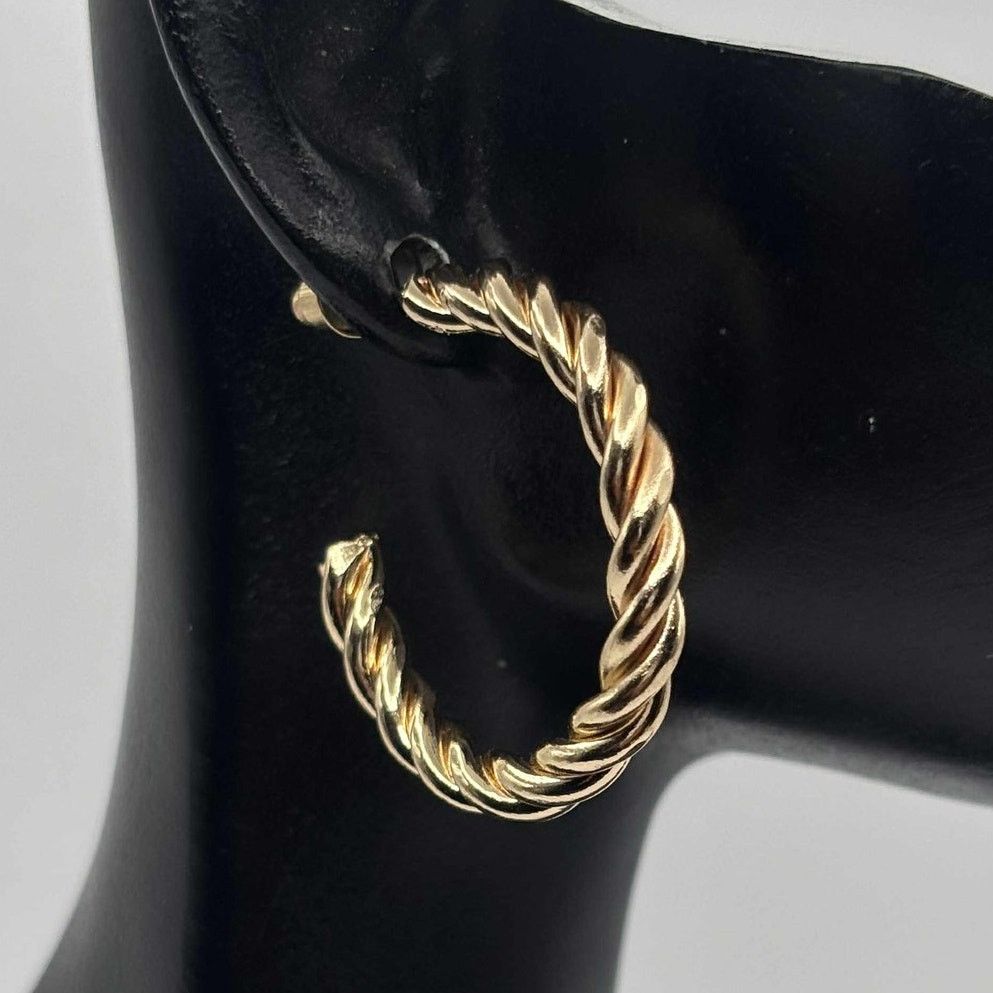 Other Gold Twist Hoops Size ONE SIZE - 1 Thumbnail