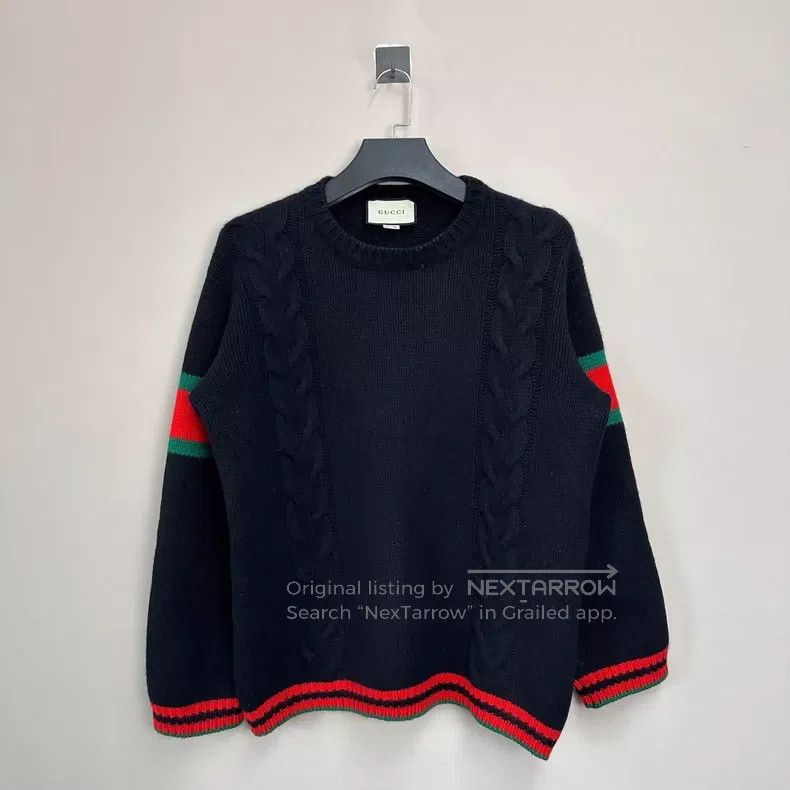 Gucci Gucci Red and green striped sweater Size US XXL / EU 58 / 5 - 1 Thumbnail