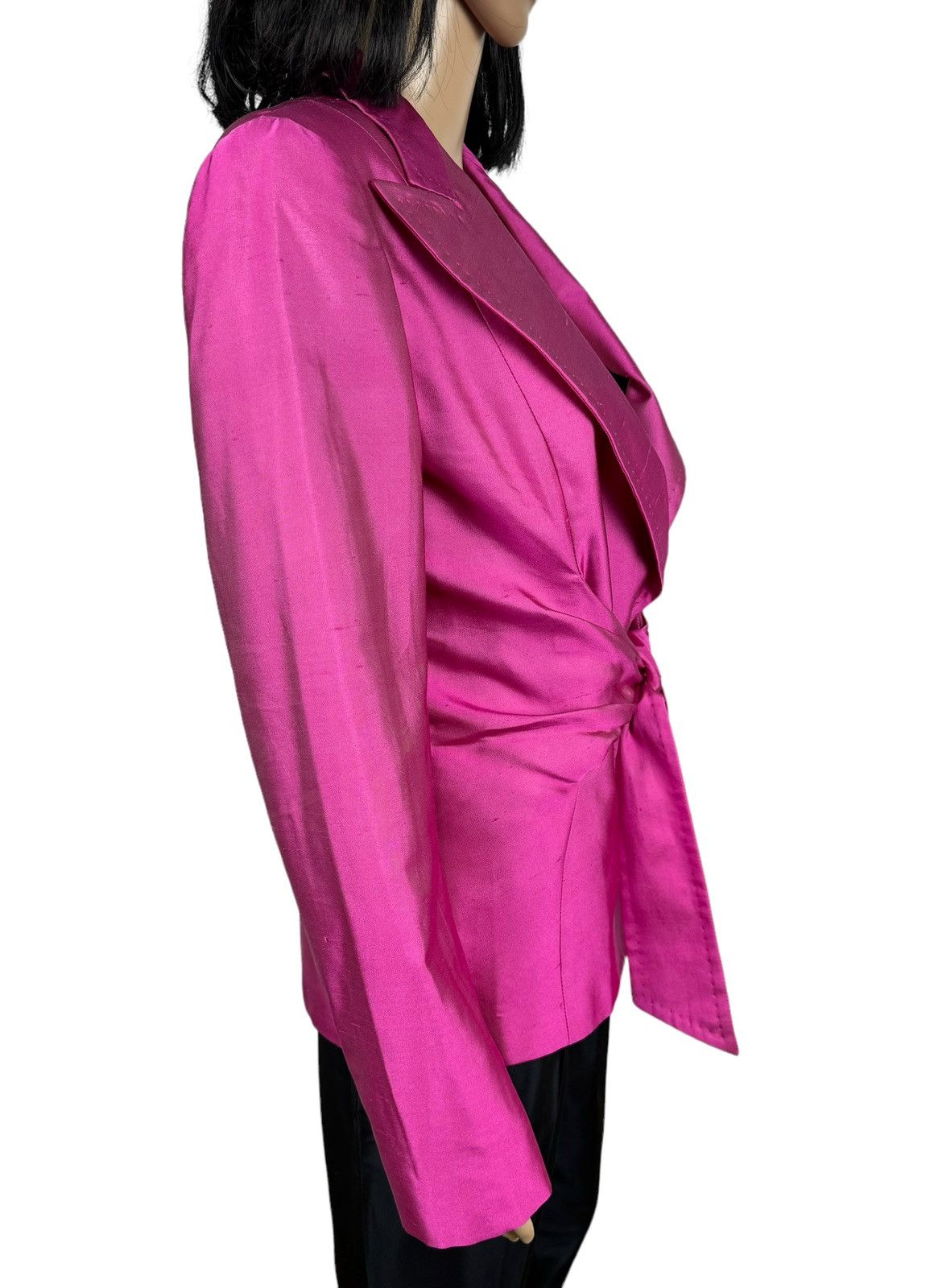 Max Mara Max Mara Pianoforte Silk-Cotton Blazer Belted size US10 IT44 Size L / US 10 / IT 46 - 14 Thumbnail