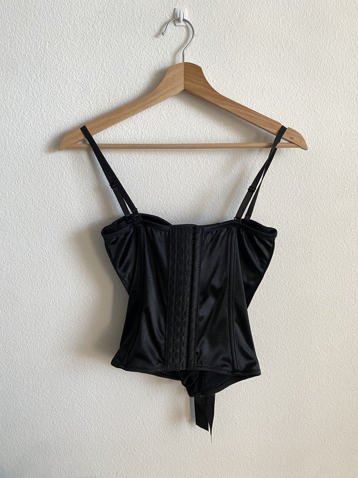 Other Y2K Black Lace Up Corset Top Goth Size M / US 6-8 / IT 42-44 - 2 Thumbnail