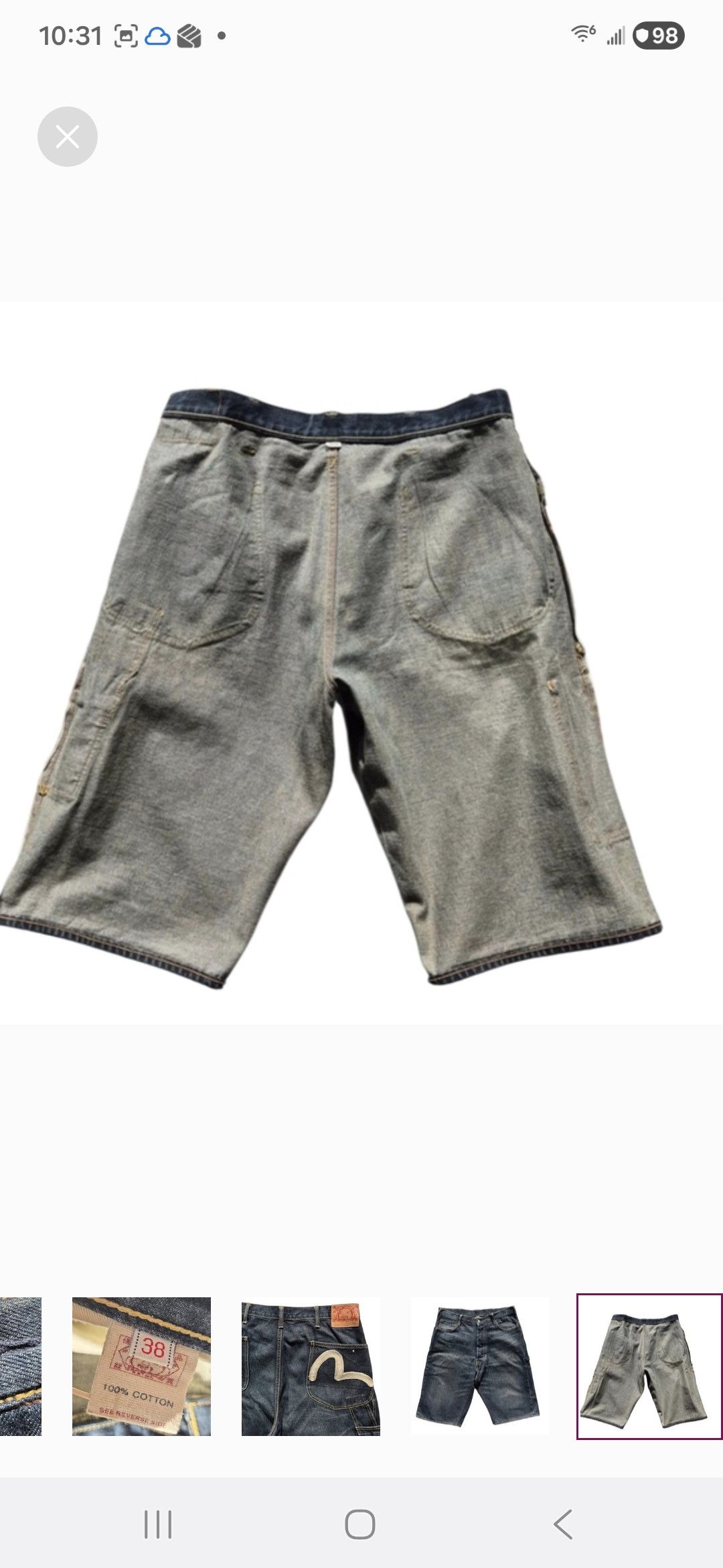 Evisu Vintage Evisu Denim Shorts Size US 38 / EU 54 - 9 Thumbnail