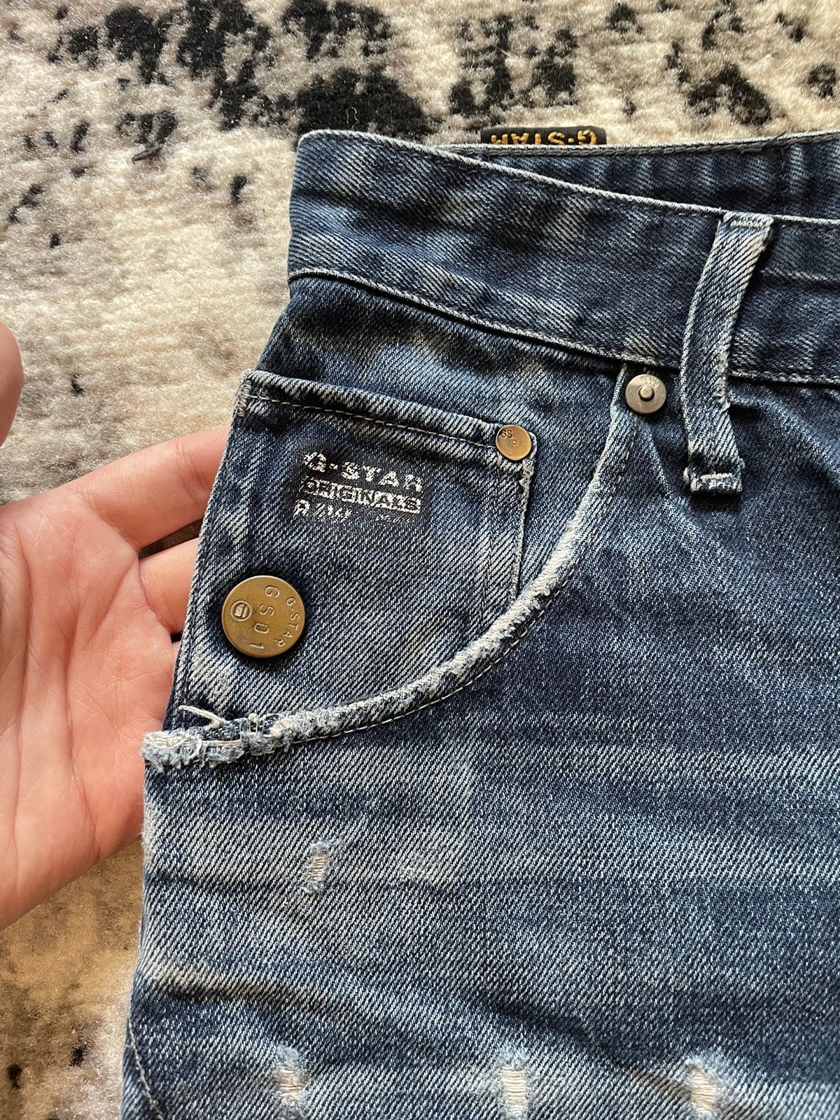 G-Star × Vintage Vintage Jeans G Star Baggy Fit Streetwear Disressed Size US 32 / EU 48 - 5 Thumbnail