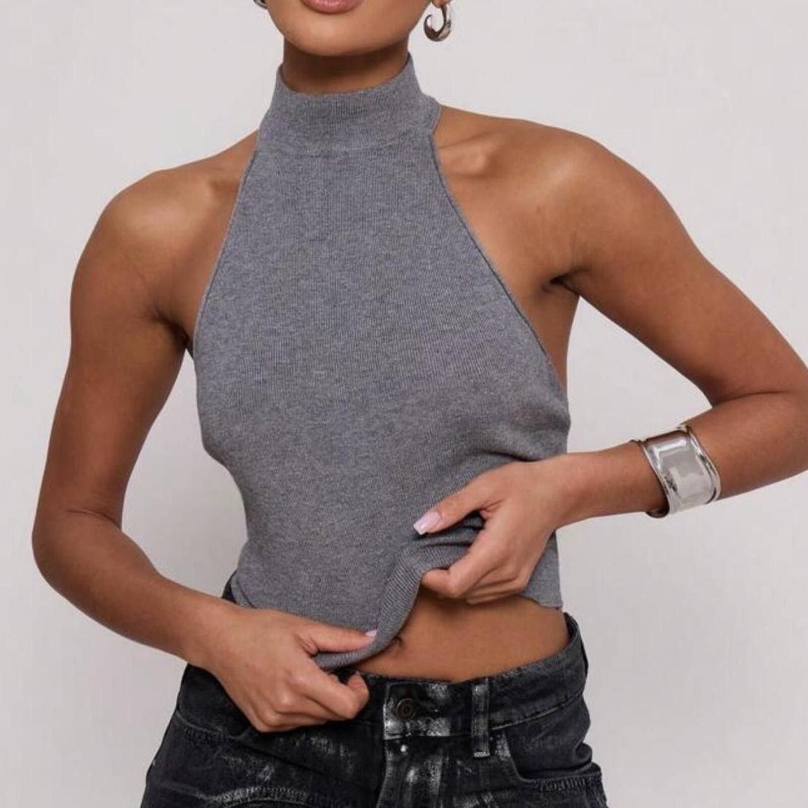 Other Grey halter neck top Size XS / US 0-2 / IT 36-38 - 1 Thumbnail