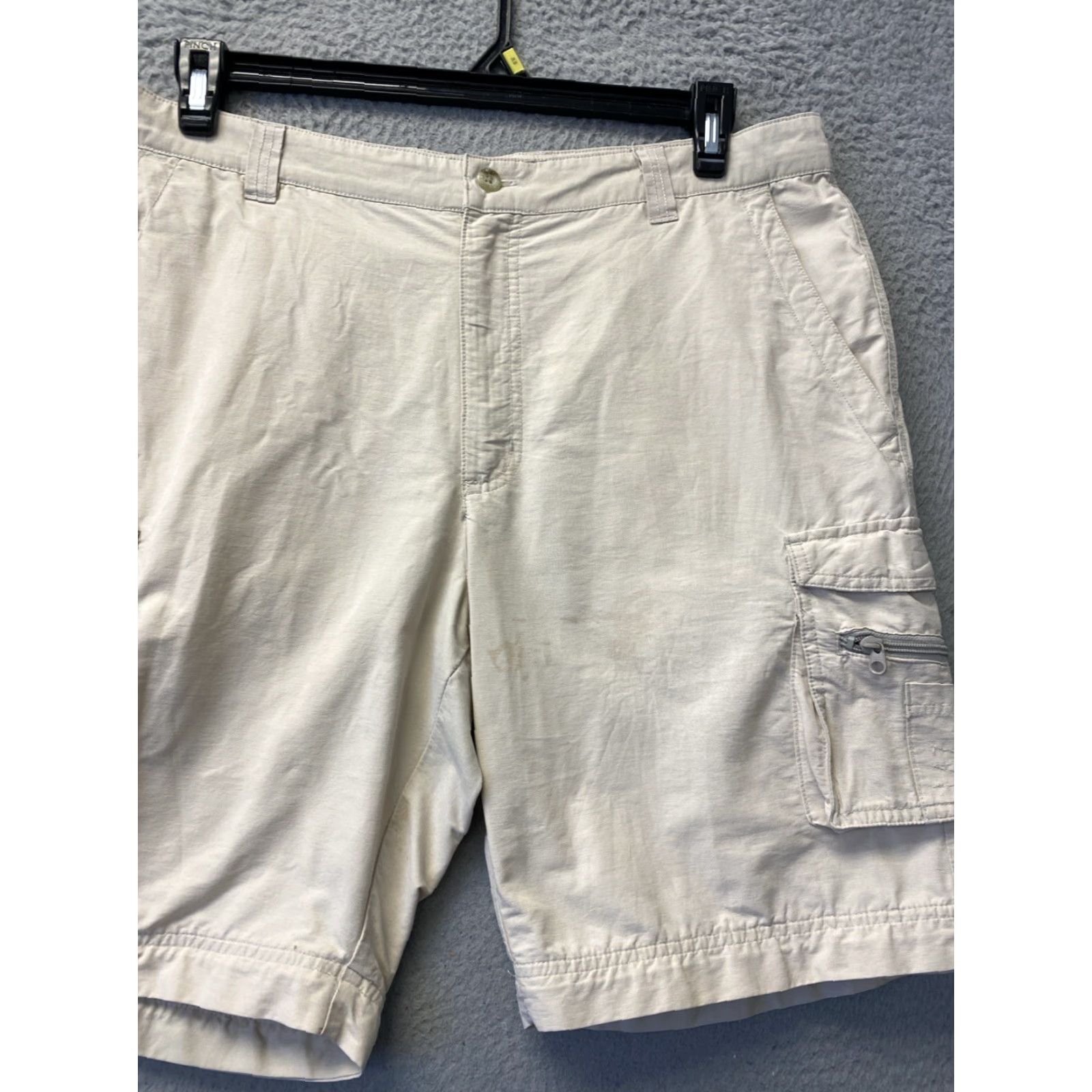 Vintage Columbia Cargo Shorts Men Medium Khaki Tan 34-97 Belted Pockets Outdoor Hiking Size US 31 - 3 Thumbnail