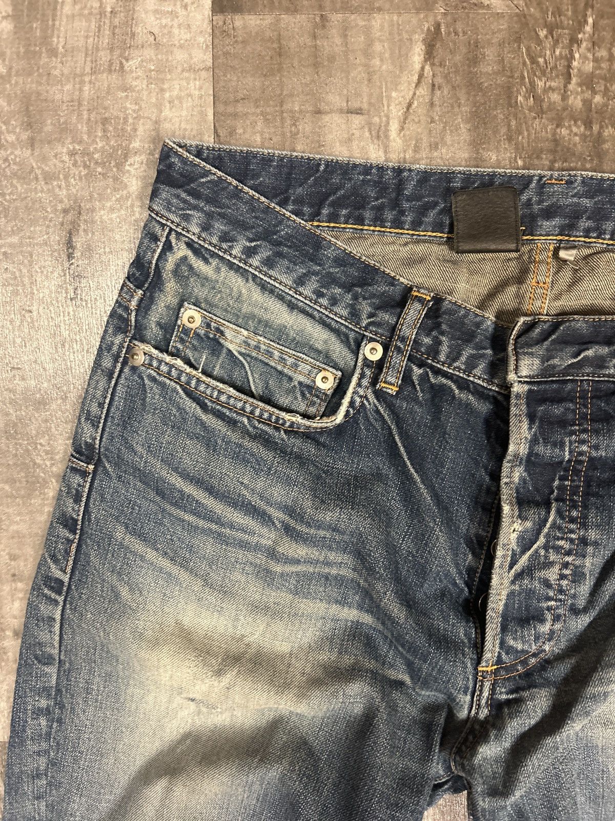 Dior Hedi Distressed Washed Blue Denim Size US 31 - 5 Thumbnail