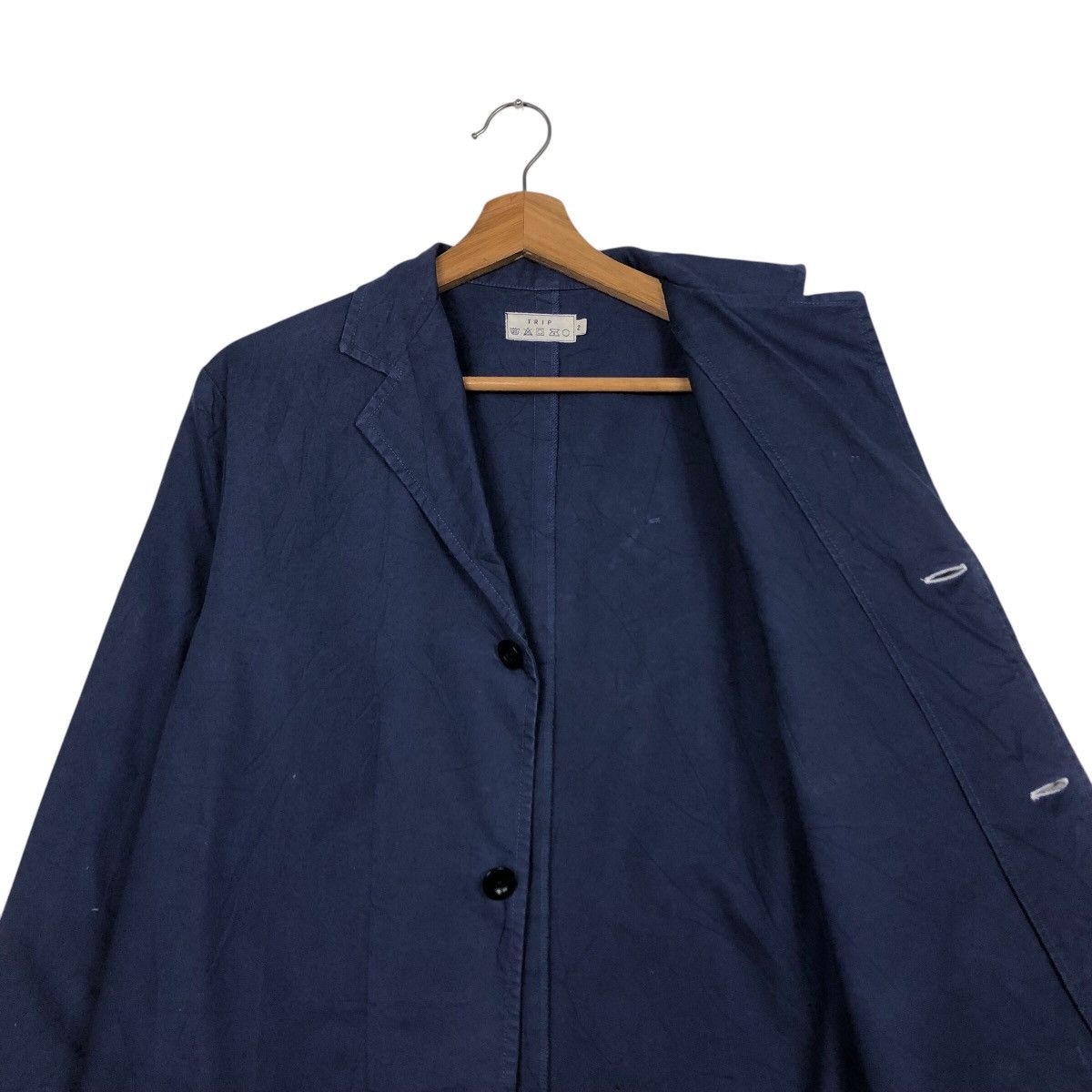 Issey Miyake 📌Vintage Chore Work Blue Jacket Trip Japan Fabric Size US M / EU 48-50 / 2 - 13 Thumbnail