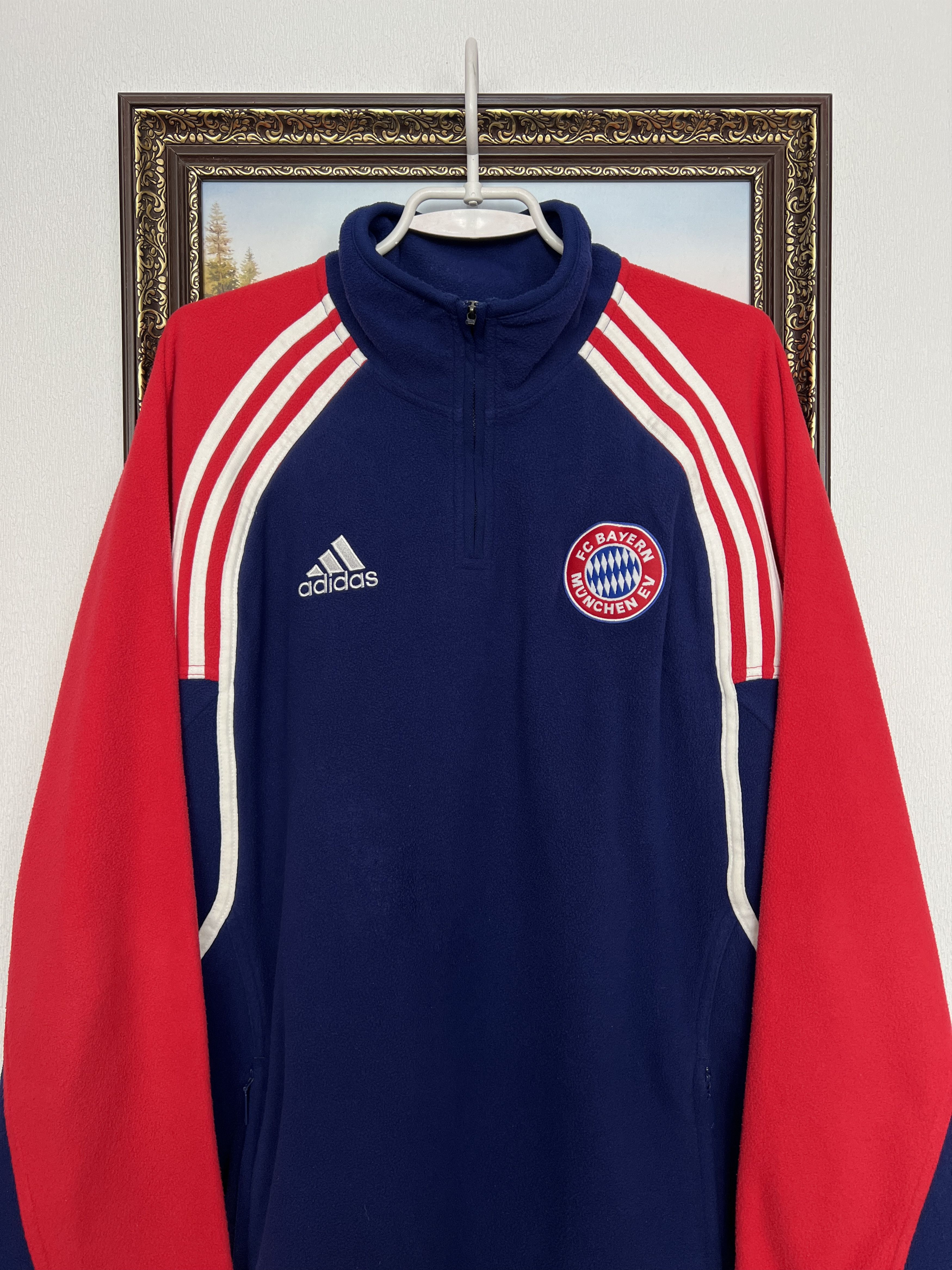 Adidas Baytern Munich Football Jacket Fleece Soccer Track Top Size US M / EU 48-50 / 2 - 2 Thumbnail