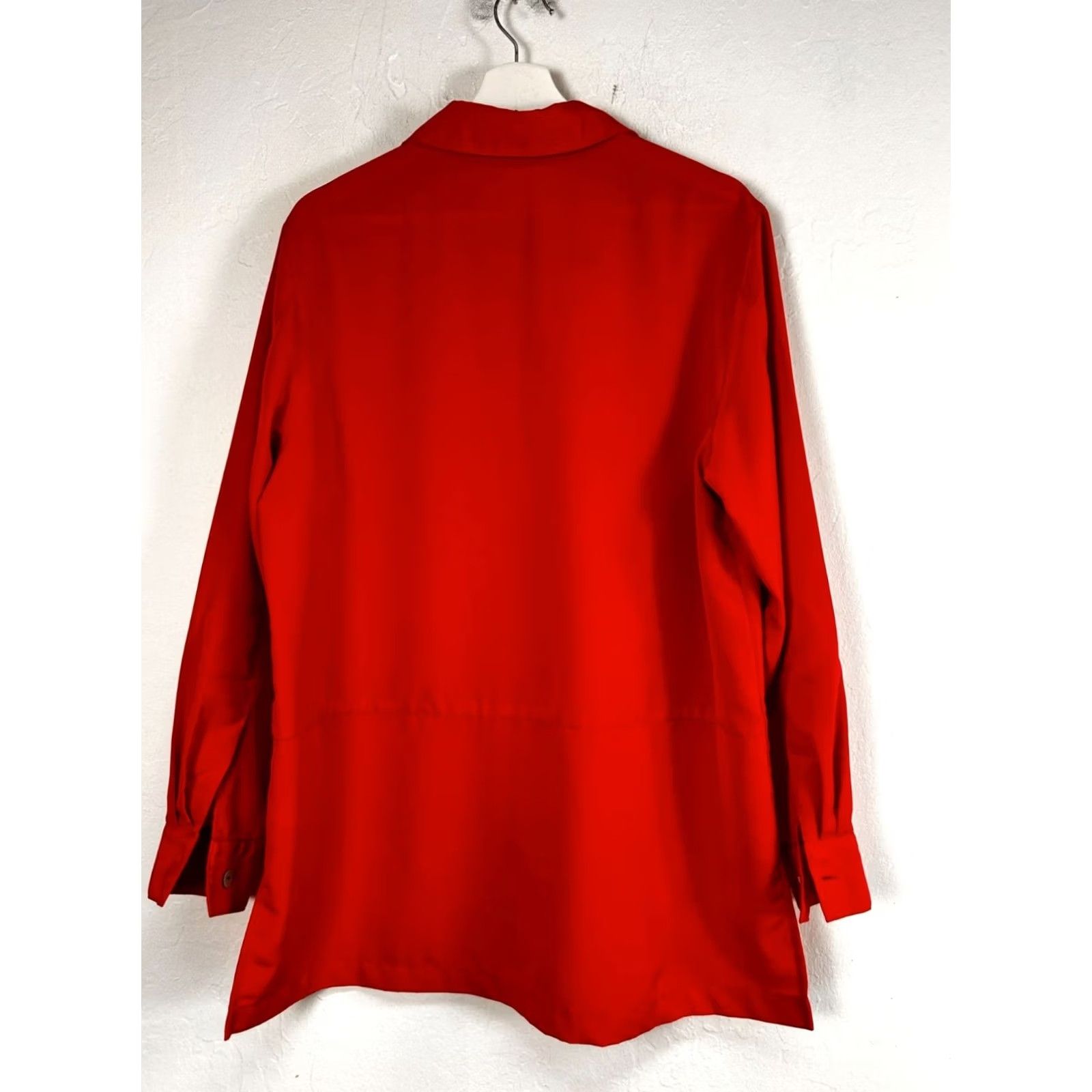 Vintage TravelSmith Womens Red Button-Down Long Sleeve Shirt Tunic Top with Pocket Large Size L / US 10 / IT 46 - 2 Thumbnail