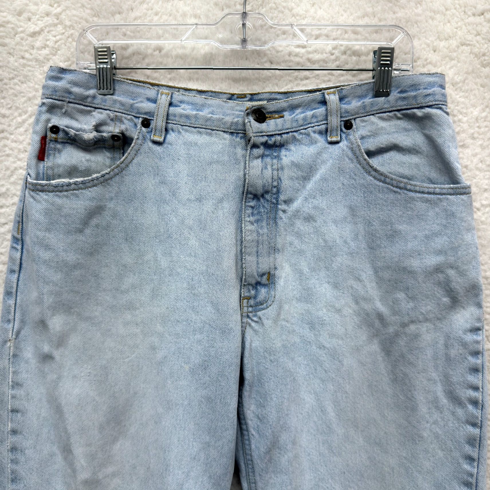 Bugle Boy VINTAGE Bugle Boy Jeans 34X30 Mens Relaxed Straight Leg Light Wash Skater Grunge Size US 34 / EU 50 - 3 Thumbnail