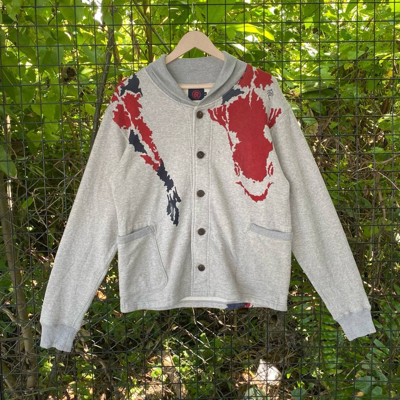 Japanese Brand × Vintage Vintage Japanese Fish Koi Printed Button Up Jacket Size US M / EU 48-50 / 2 - 1 Thumbnail