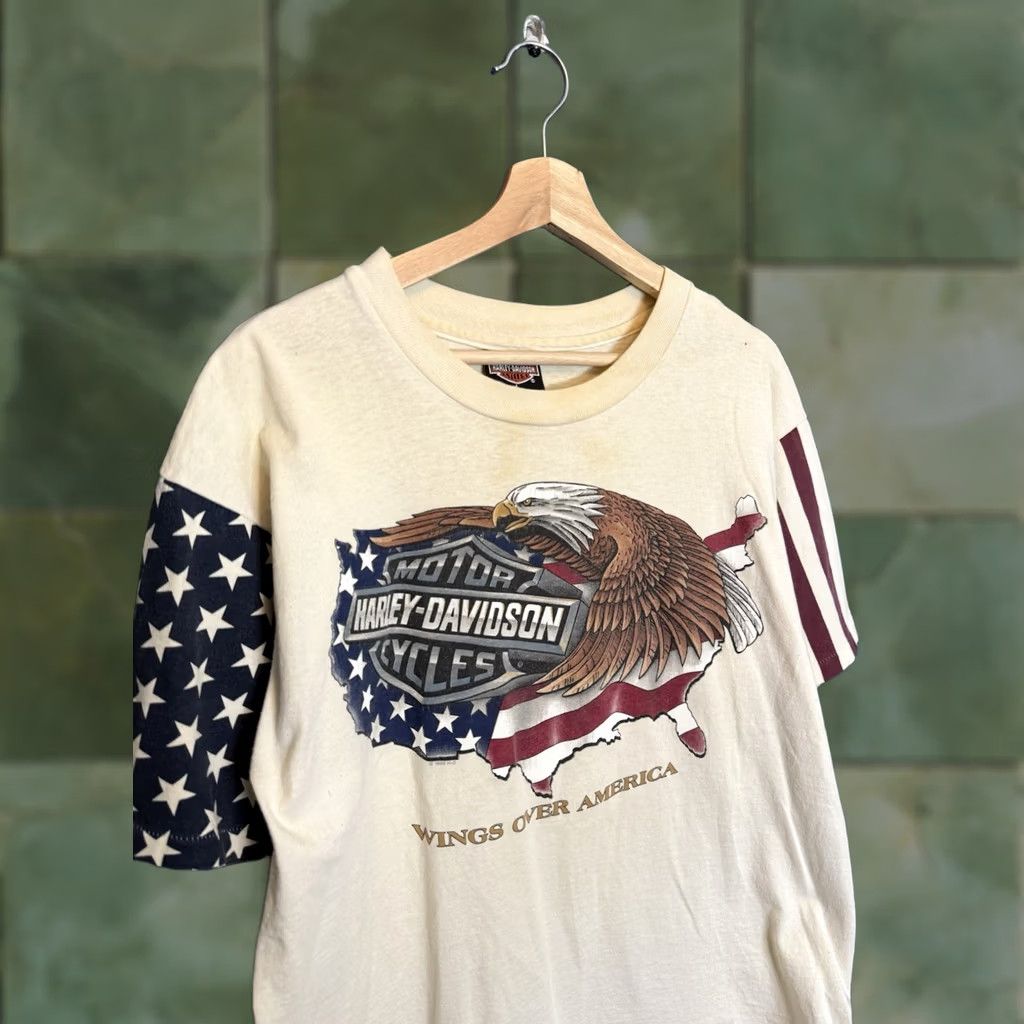 Harley Davidson VINTAGE Harley Davidson Motorcycles Shirt Large White 90s Mens Size US L / EU 52-54 / 3 - 1 Thumbnail